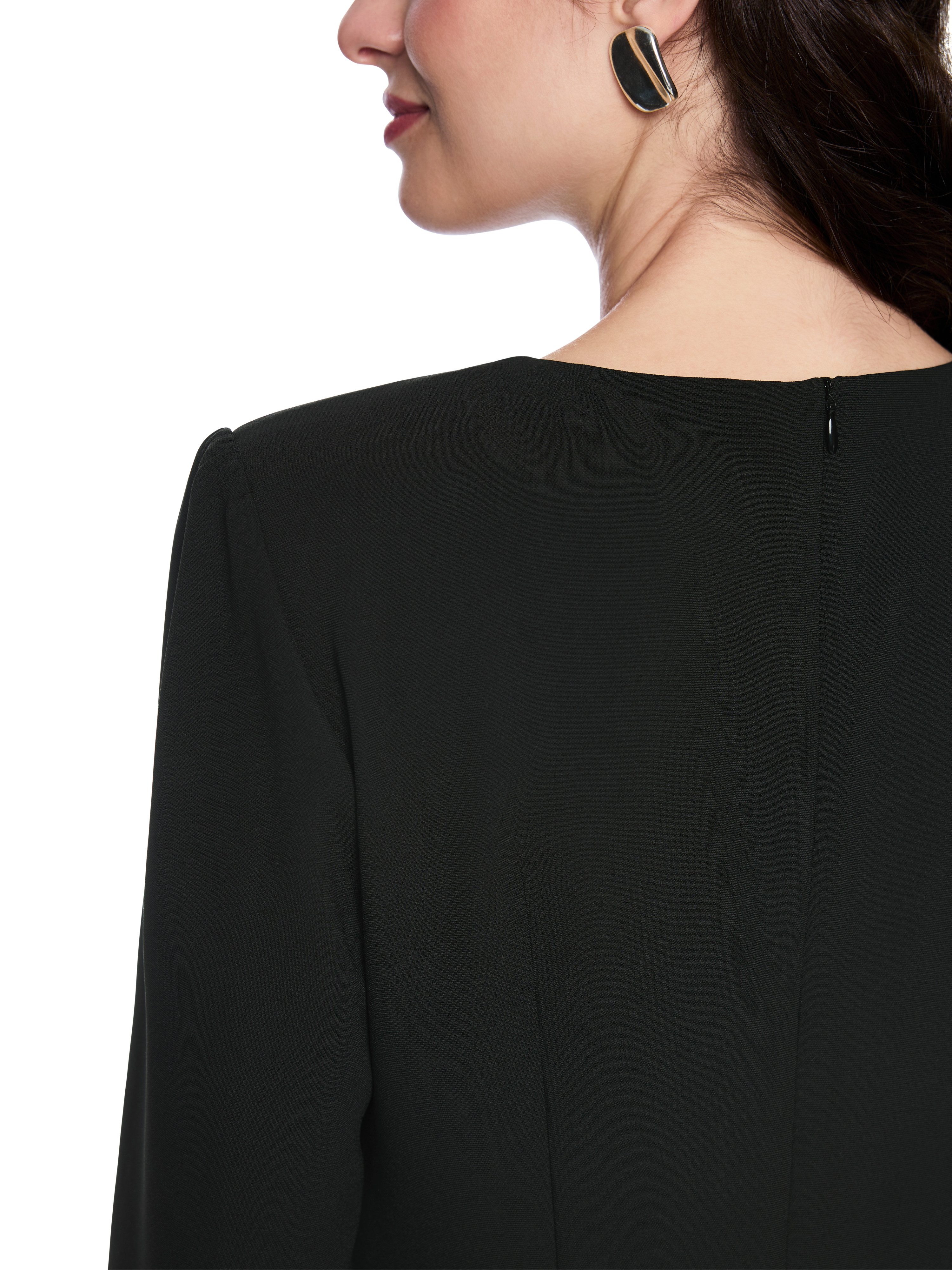 Marc Cain Midikleid Premium Damenmode mit Schmucksteinen, tailliert, Rock leicht ausgestellt