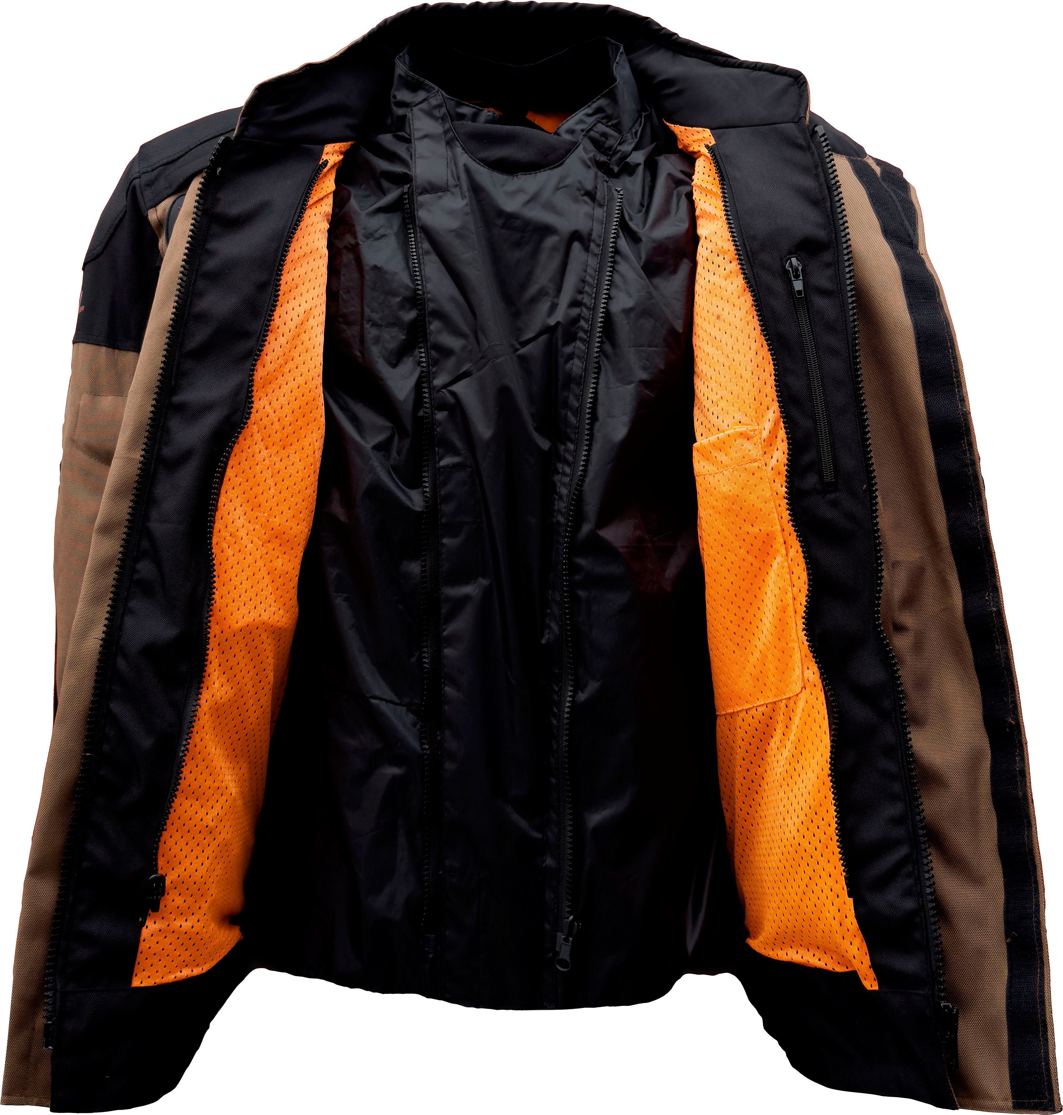 roleff Motorradjacke Enduro mit Protektoren, optimale Belüftung