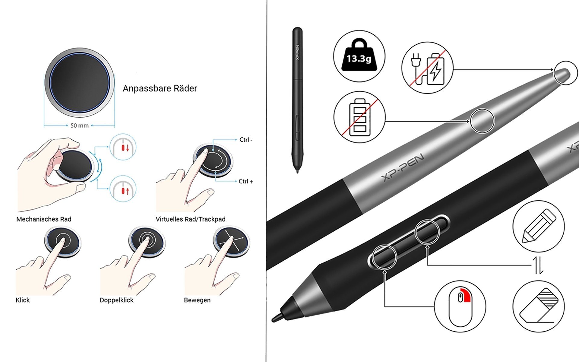XP-PEN XP-PEN Deco Pro M Grafiktablett Grafiktablett (12)