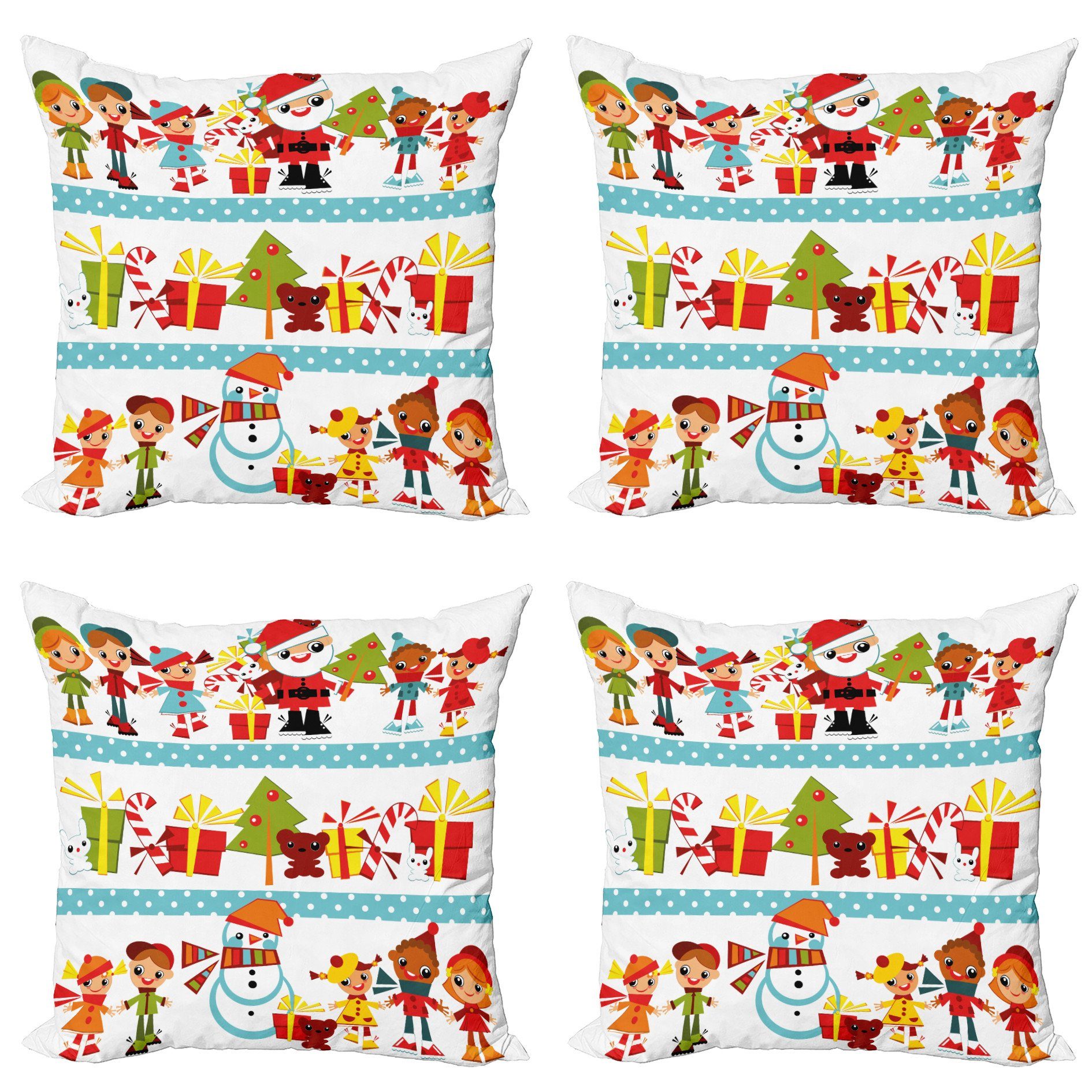 Modern Weihnachten Doppelseitiger Kinder Abakuhaus Joy Digitaldruck, Kissenbezüge Stück), Weihnachts Accent (4