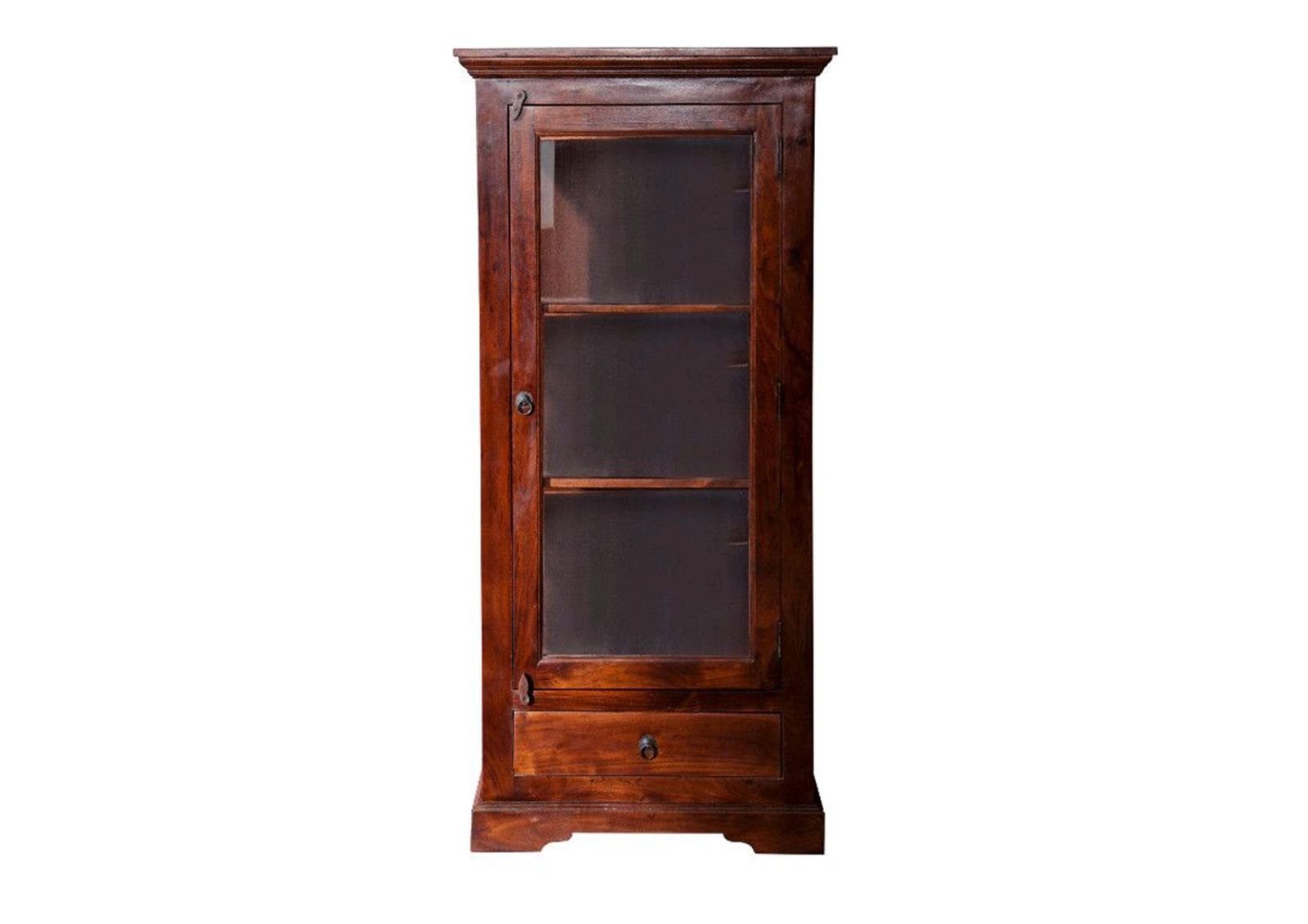 Massivmoebel24 Standvitrine #527 (Vitrine Akazie 72x40x155 günstig online kaufen