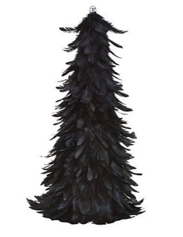 G. Wurm Dekobaum Deko Feder Baum Weihnachten Schwarz Modern 40 cm