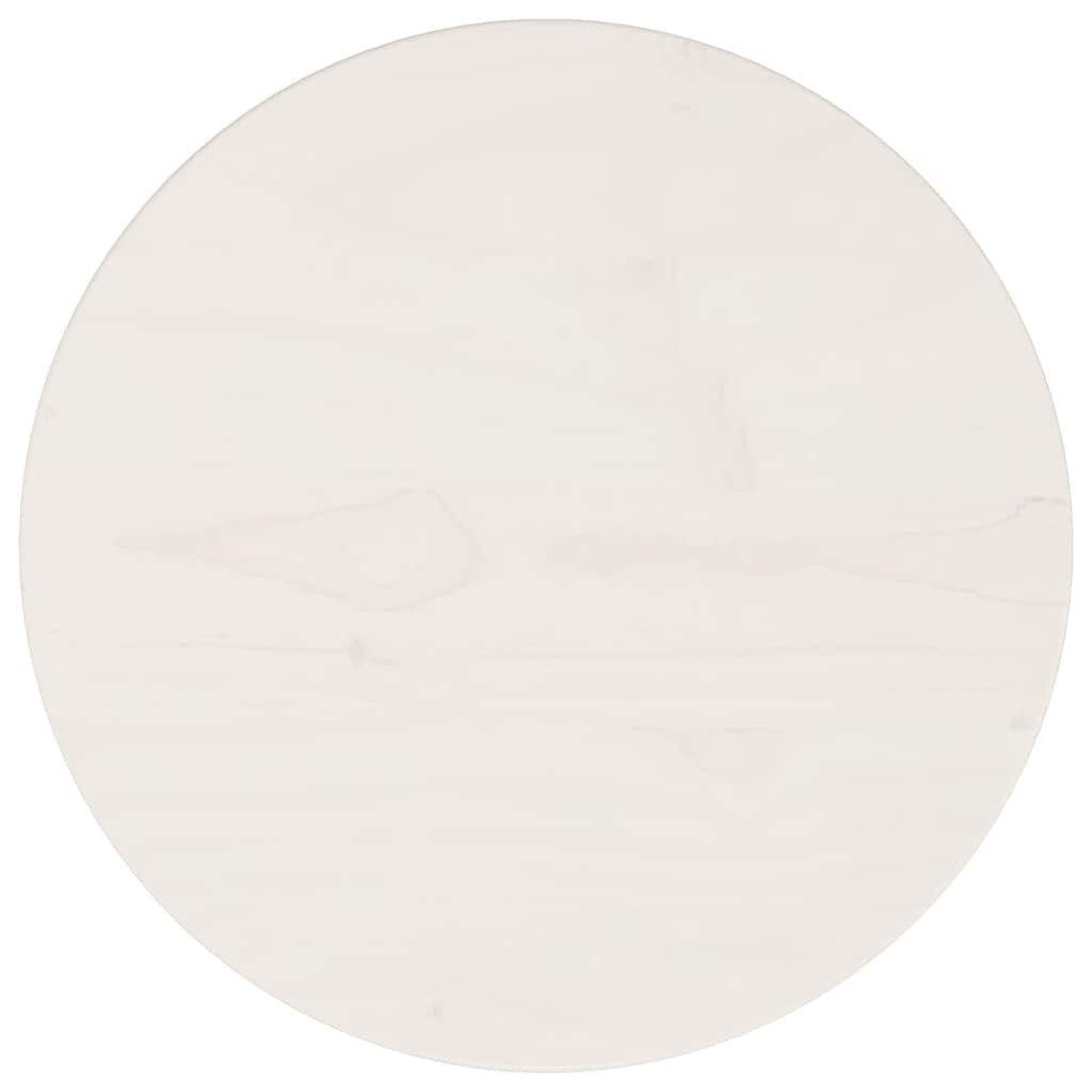 furnicato Tischplatte Runde 30 x 2,5 cm aus weißem Massivholz (1 St), Stabiler Couchtisch-Aufsatz mit glatter Oberfläche für den Innenraum