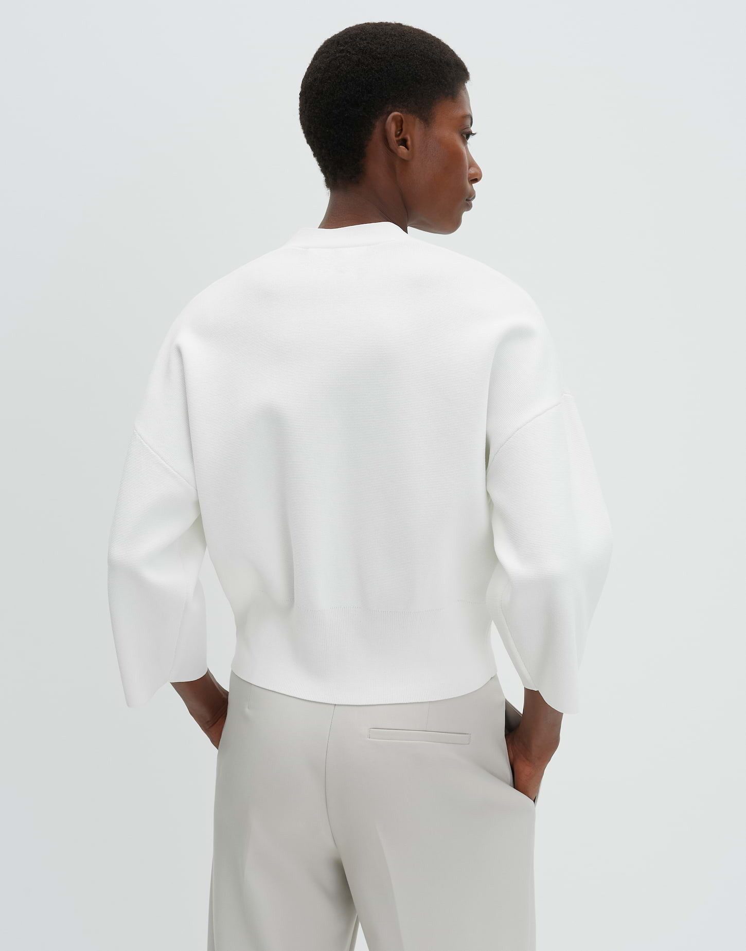 someday Cardigan Talera aus Milano-Strick Boxy Form mit 3/4 Arm und klassischem V-Neck