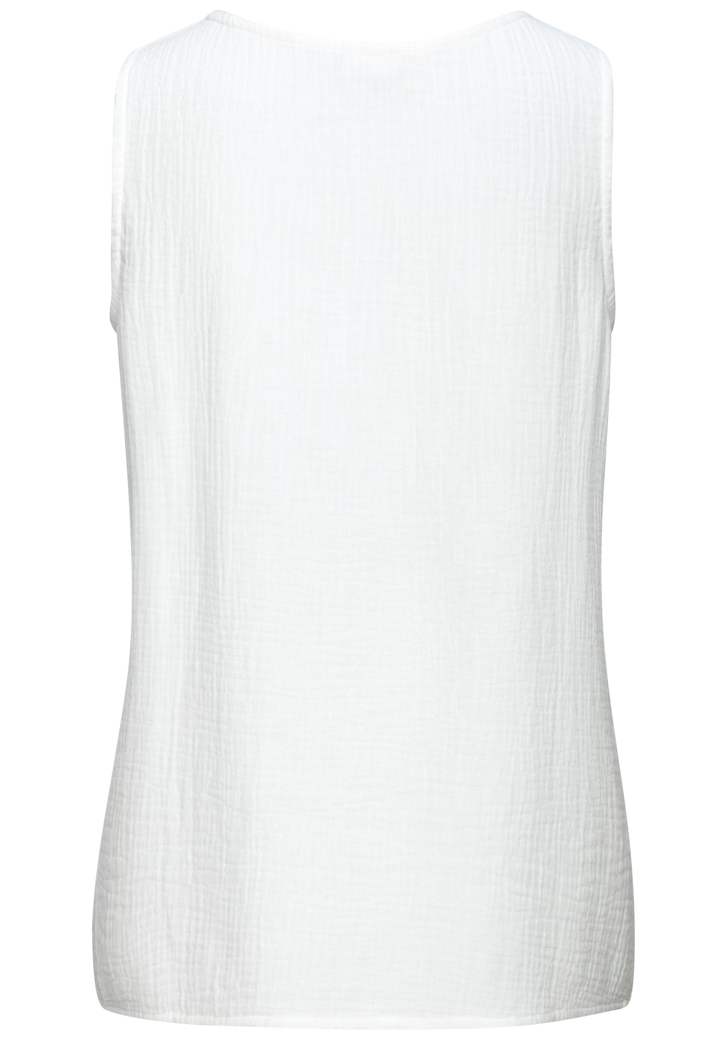 Beachtime by Lascana Blusentop aus weicher Musselinware Sommertop, Ärmelloses Top aus reiner Baumwolle, lockeres Musselintop – Bild 4 von 5