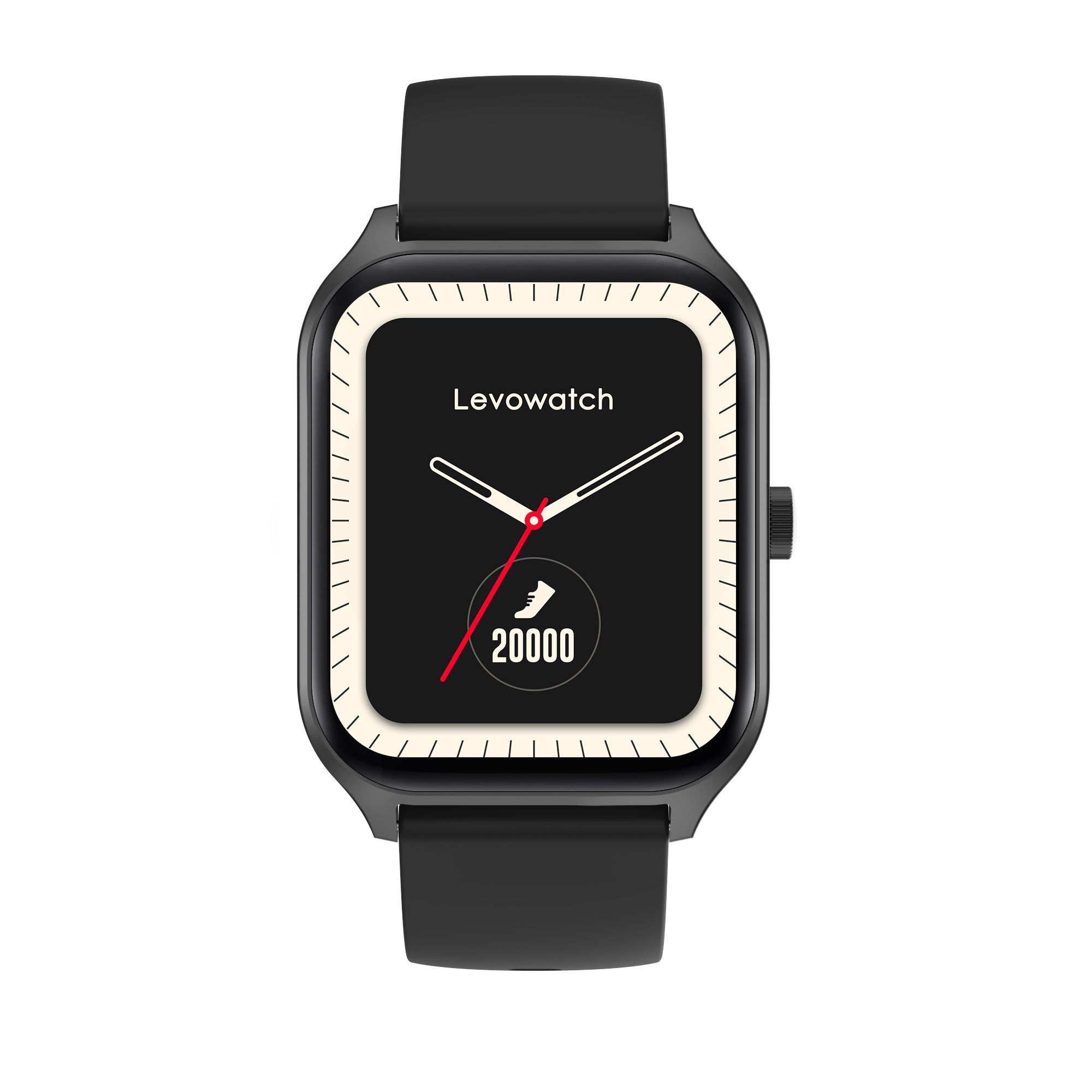 Levowatch LPro Smartwatch (5 cm/1,96 Zoll), Fitness Tracker Uhr, inkl. Telefonfunktion und Musikplayer, KI-Stimmerkennung, HD Display, Unisex