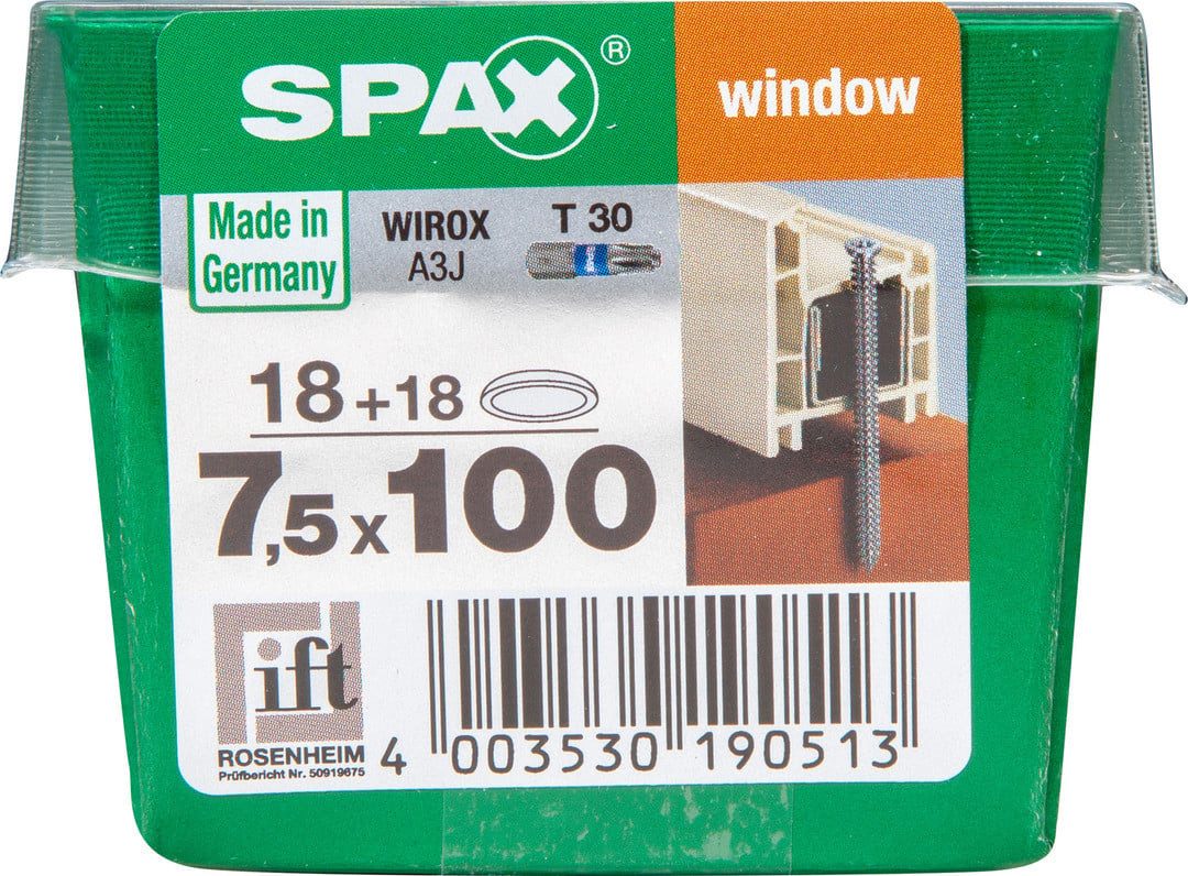 SPAX Holzbauschraube Spax Rahmenanker 7.5 x 100 mm TX 30 - 18 Stk.