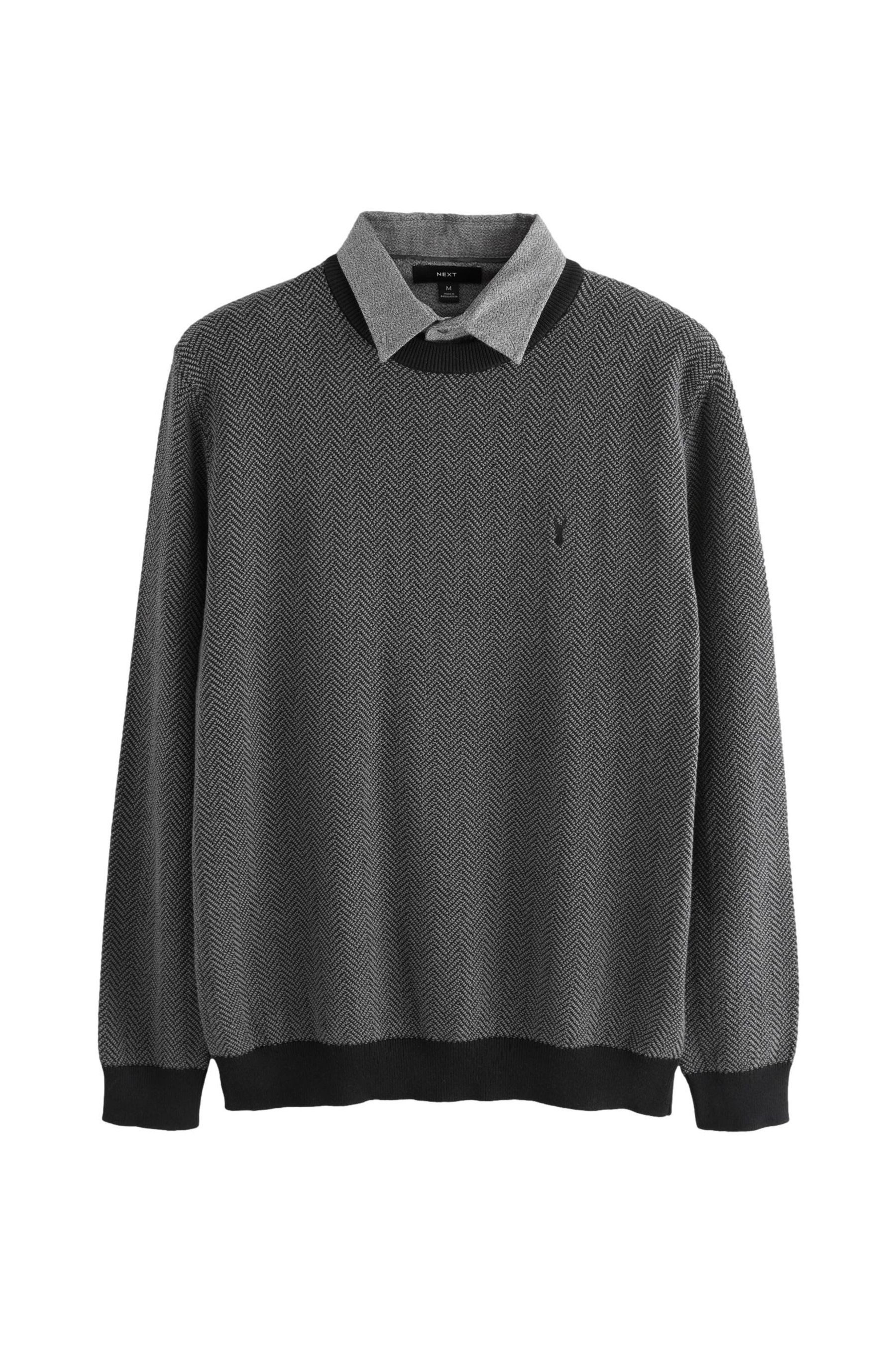 Next 2-in-1-Pullover Regular Fit Pullover mit eingenähtem Kragen (1-tlg) günstig online kaufen