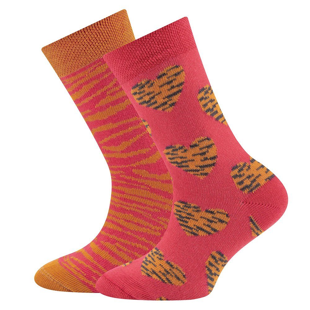 Socken Socken 2er Pack Herzen/Tiger