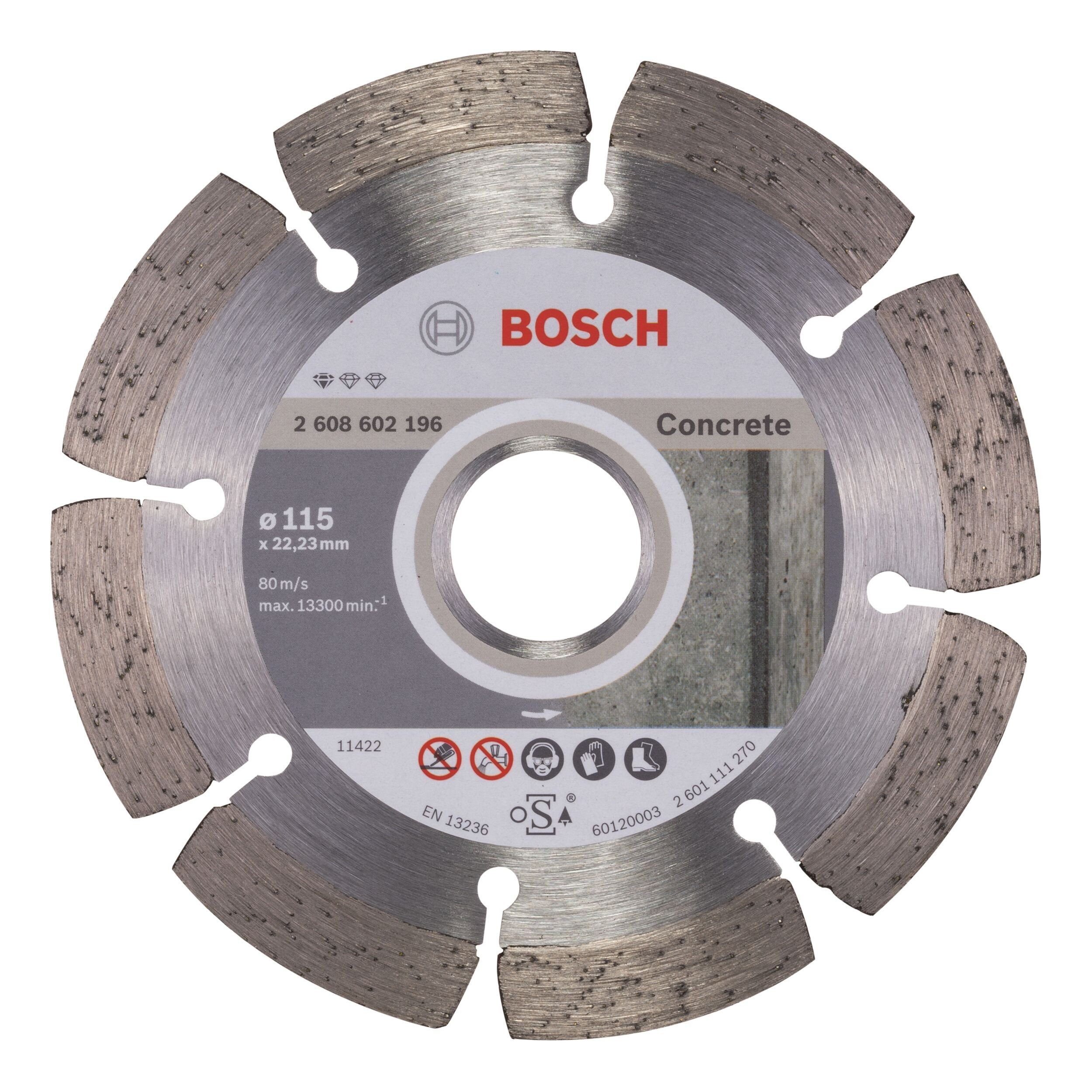 BOSCH Trennscheibe, Ø 115 mm, Standard for Concrete Diamanttrennscheibe - 115 x 22,23 x 1,6 x 10