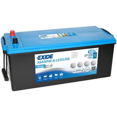 Exide Exide EP1200 DUAL AGM 12V 140Ah Marine & Leisure Batterie Batterie, (12 V V)