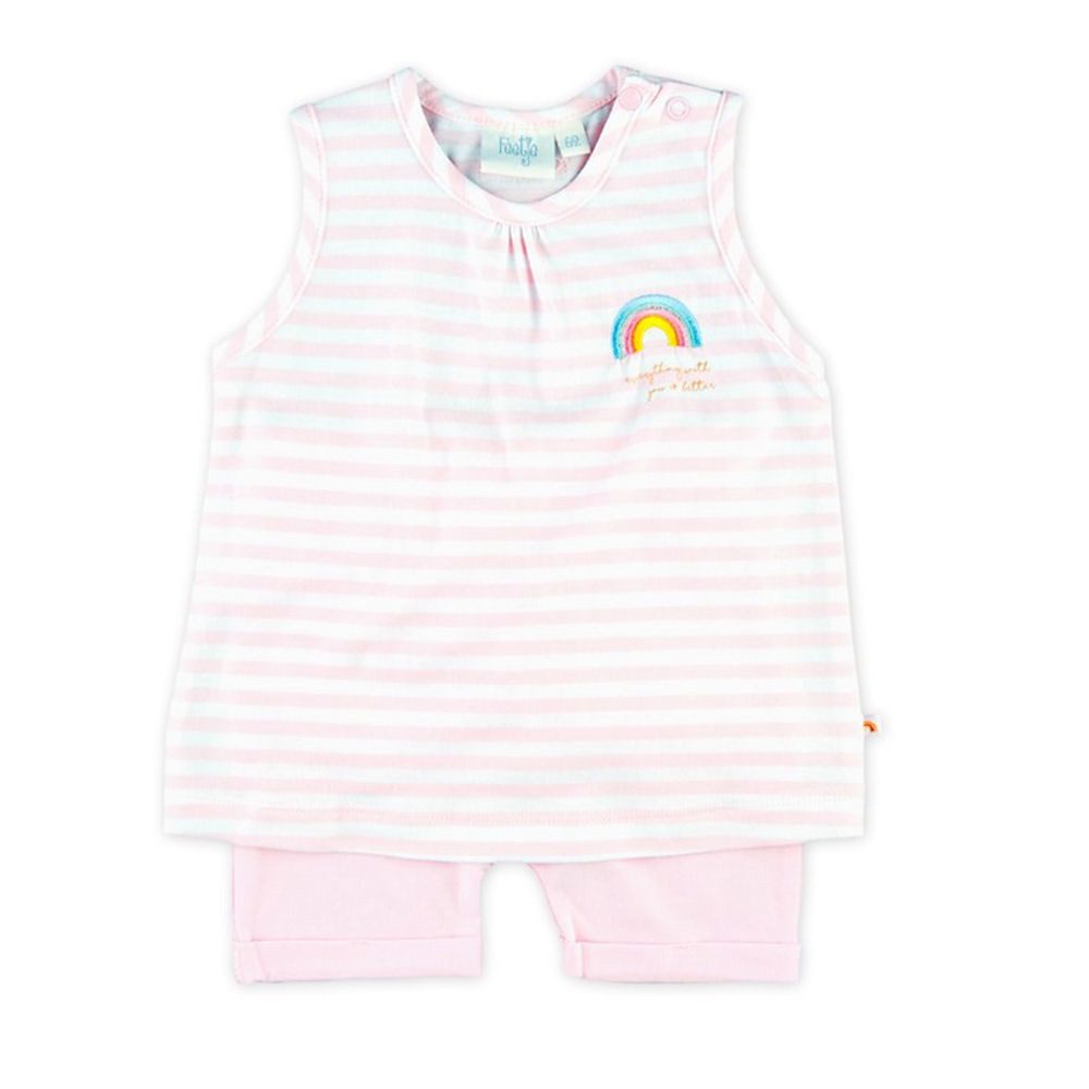 Feetje Body Feetje Baby Mädchen Set Tunika T-Shirt Shorts kurze Hose light pink (2-tlg)