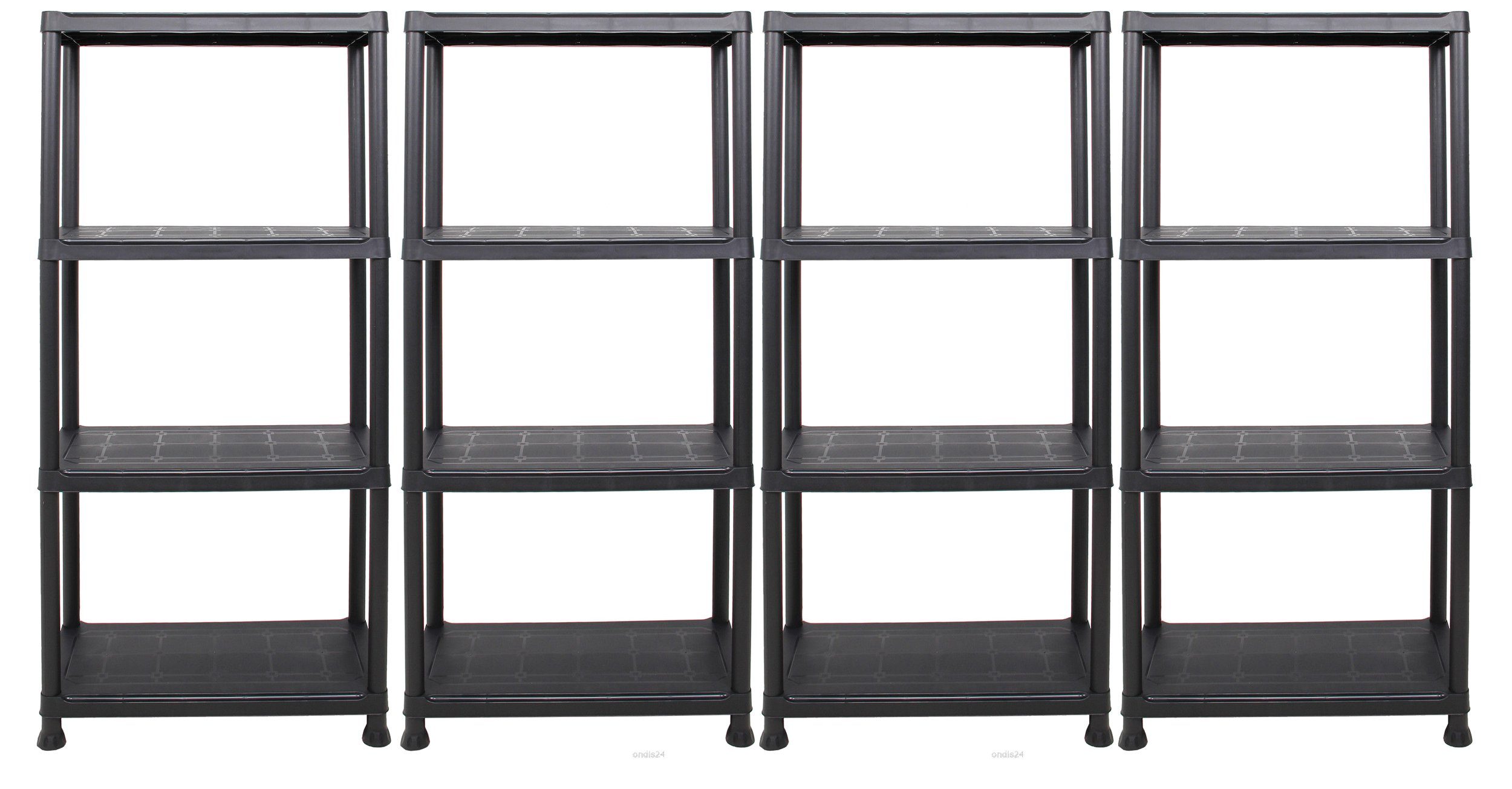 ONDIS24 Steckregal 4x Kunststoffregal, 60 x 30 x 135 (H) cm, 4 Böden, Schwe günstig online kaufen