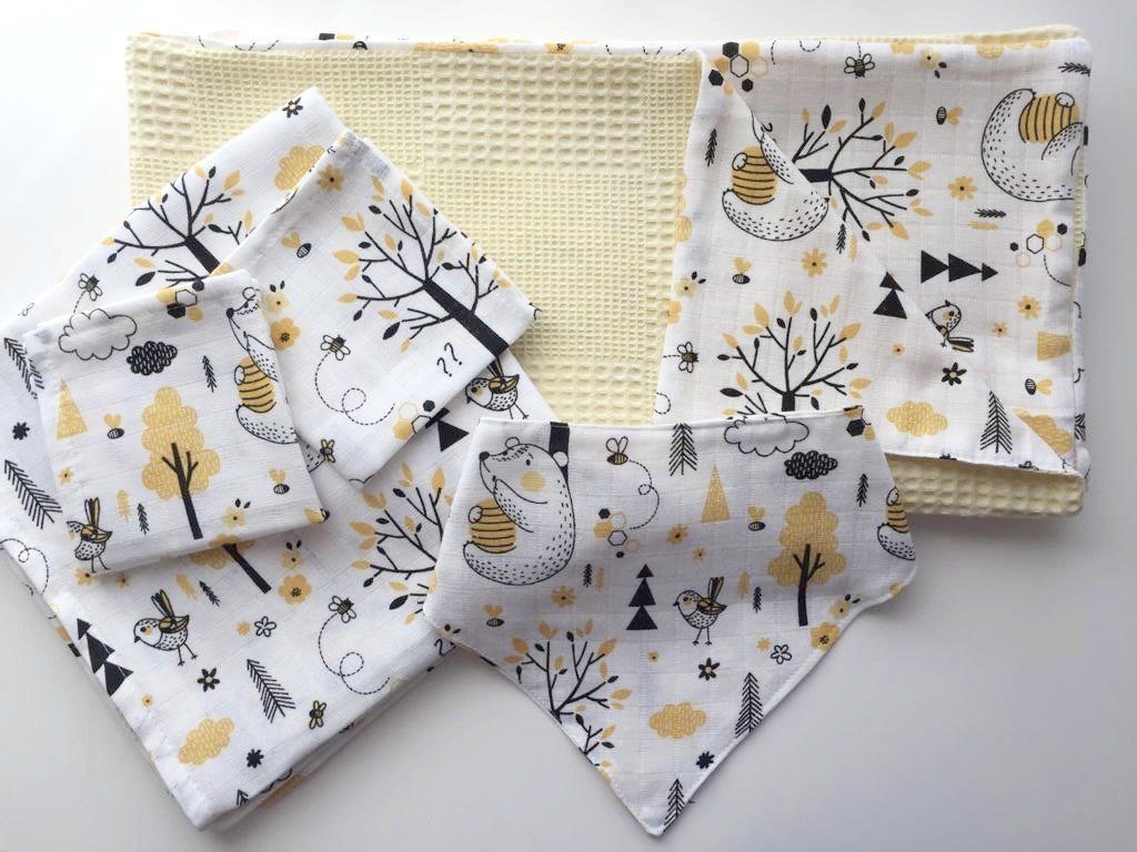 Baby Fancyroom Тканевые подгузники Musselin Set Waffelpique 100% Baumwolle Mulltuch Spucktuch Babydecke (Mulltuch, Mulltücher, Halstuch, Wendedecke, Waffelstoff, große Farbauswahl, Stoffwindel, Spucktuch, Spucktücher, Babydecke), 100% Baumwolle