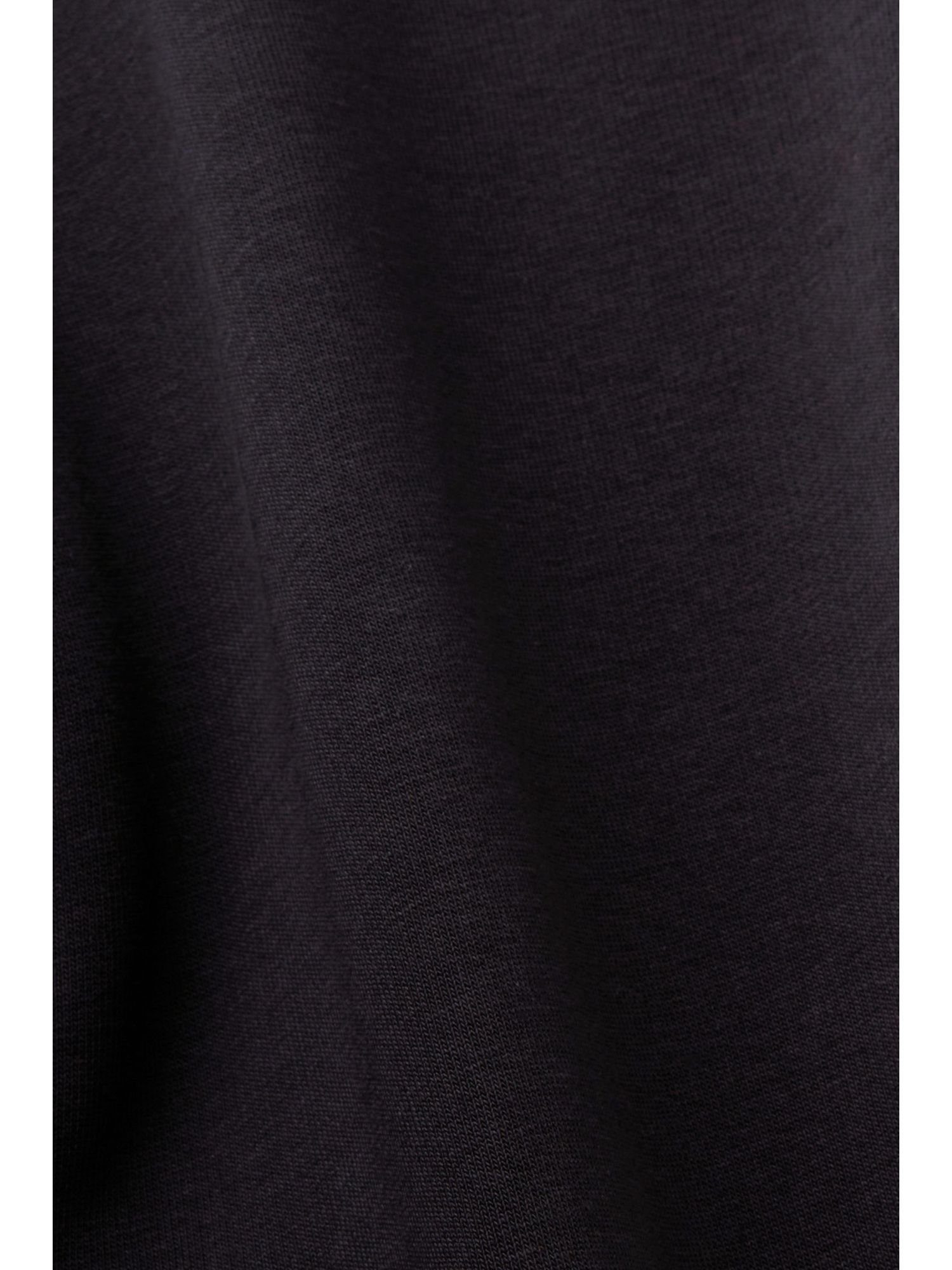 edc by Esprit Minikleid Mini-Sweatshirt-Kleid Rüschen mit BLACK