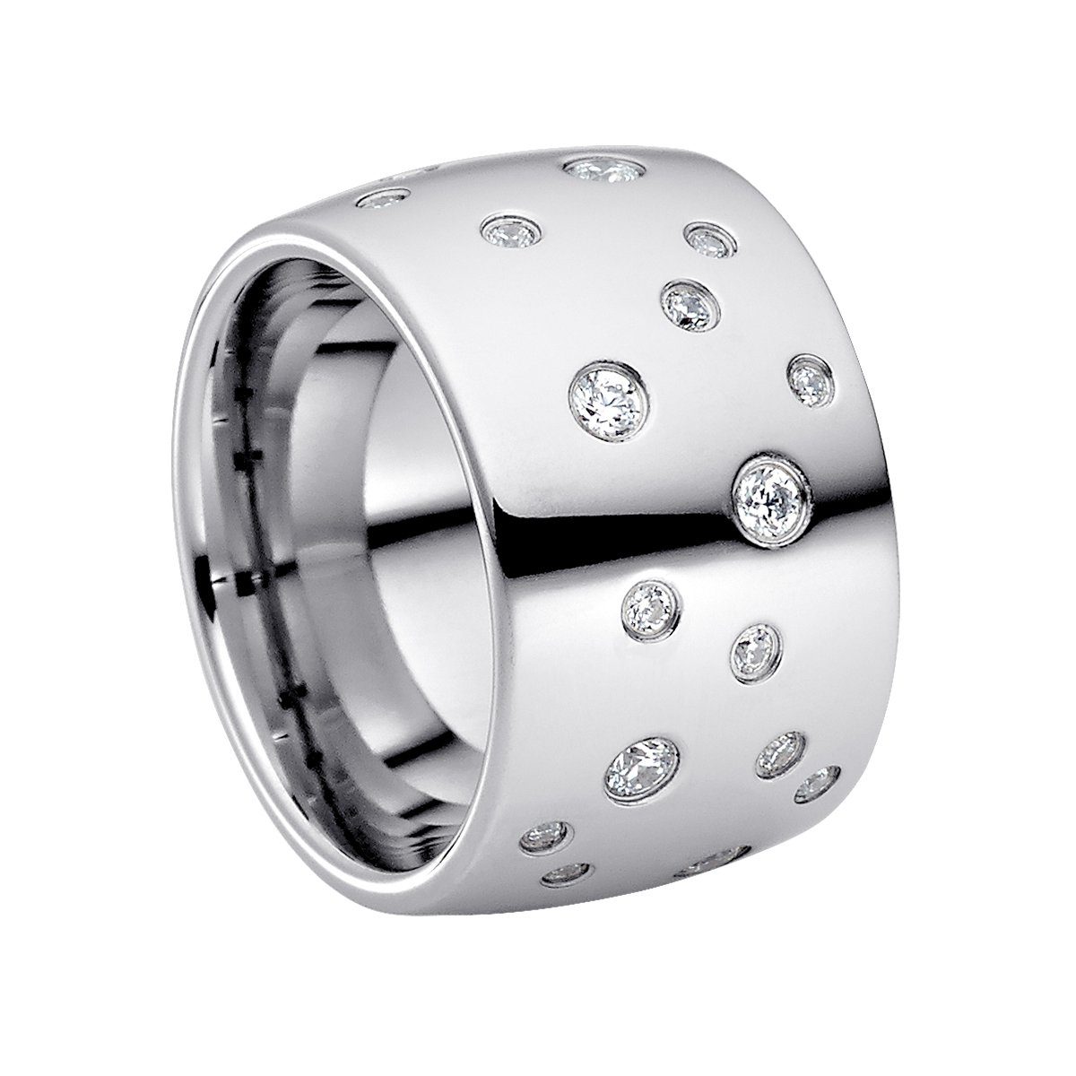 Heideman Fingerring Astrum Poliert (Ring, mit Damenring weiss farbig inkl. Geschenkverpackung), 1-tlg., Stein oder