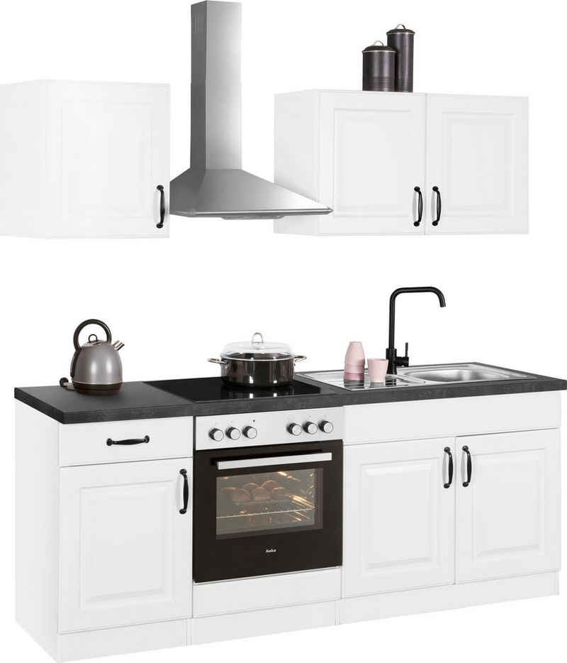 wiho Küchen Küchenzeile Erla, mit E-Geräten, Breite 210 cm