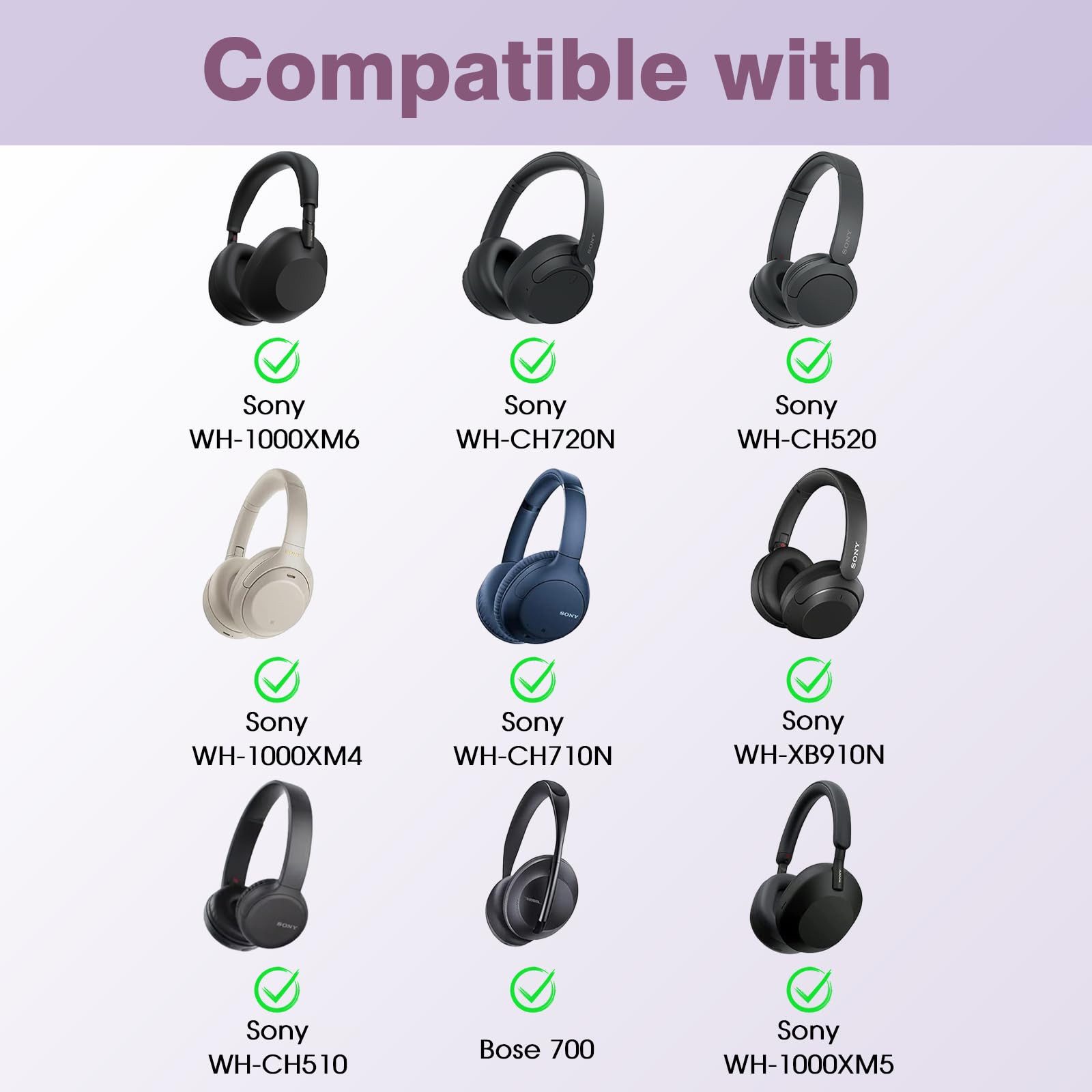 Fintie Kopfhörer-Schutzhülle Tasche für Sony WH-CH720N/ WH-CH710N/ WH-CH520/ WH-CH510/ WH-1000XM6, und WH-1000XM5/ WH-1000XM4/ WHXB910N Kabellose Kopfhörer Hülle Case