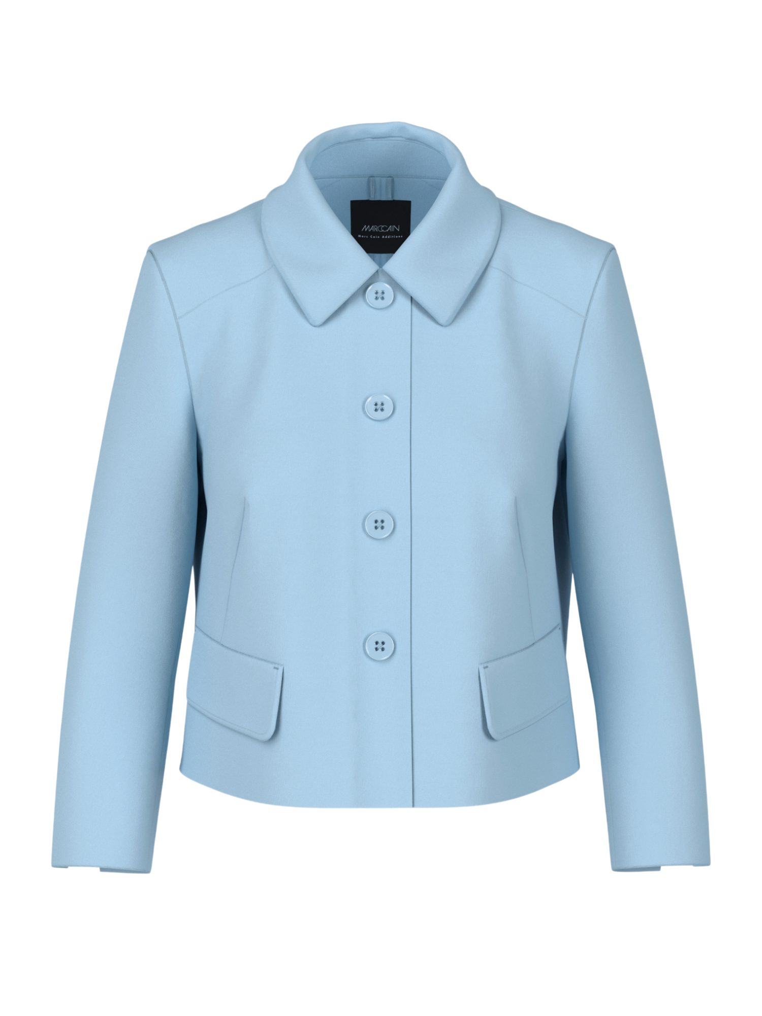 Marc Cain Kurzjacke AA.1 - S - Seasonal Colours I blau,Elegant,Viskose,Unifarben,Kent,Lang,Gerade