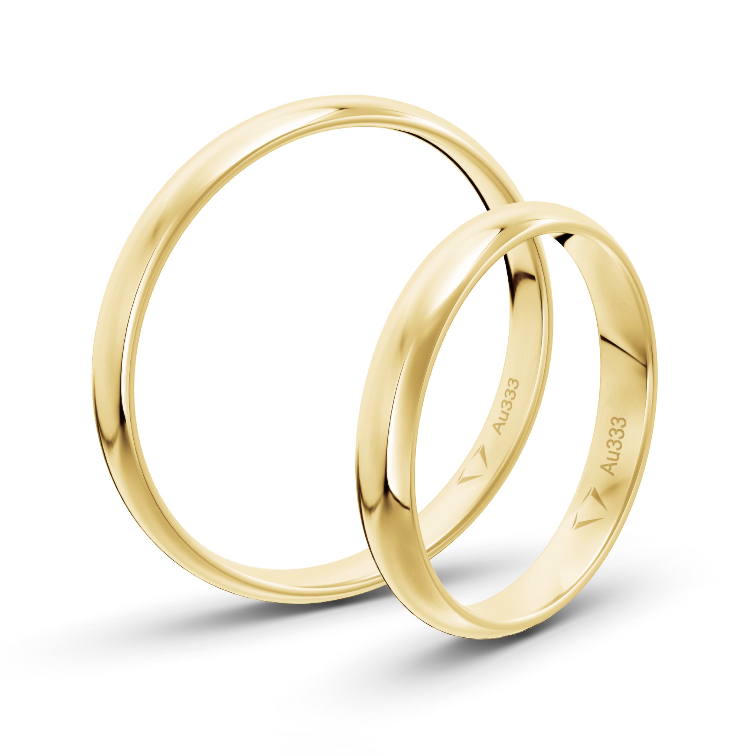 mosa & co. Trauring mit Gravur Classic Gold 333 mit 3mm Breite im Paarpreis (Eheringe, 2-tlg., 2 Trauringe)