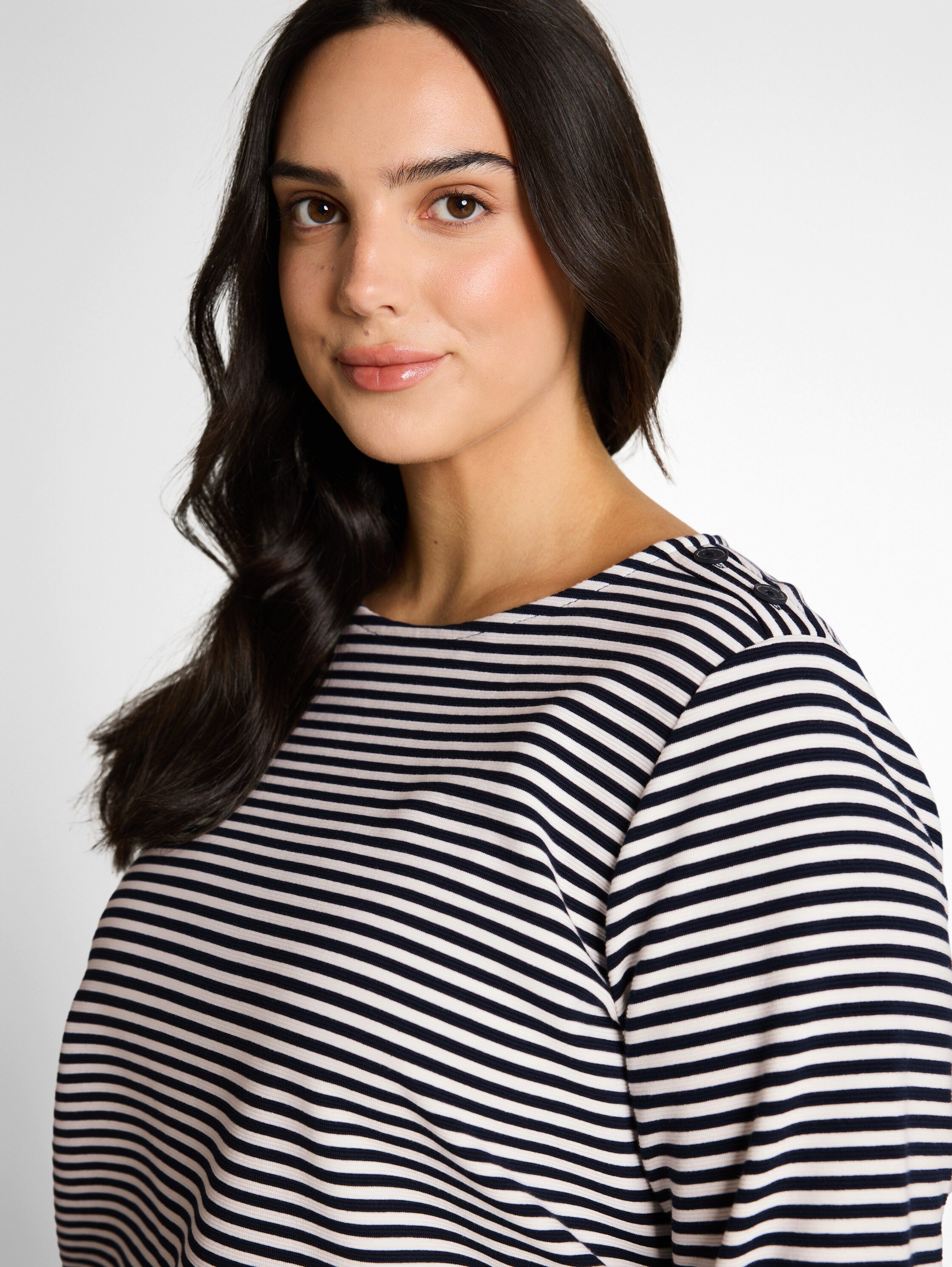 TOM TAILOR PLUS T-Shirt TTP T-Shirt mit Streifen Muster