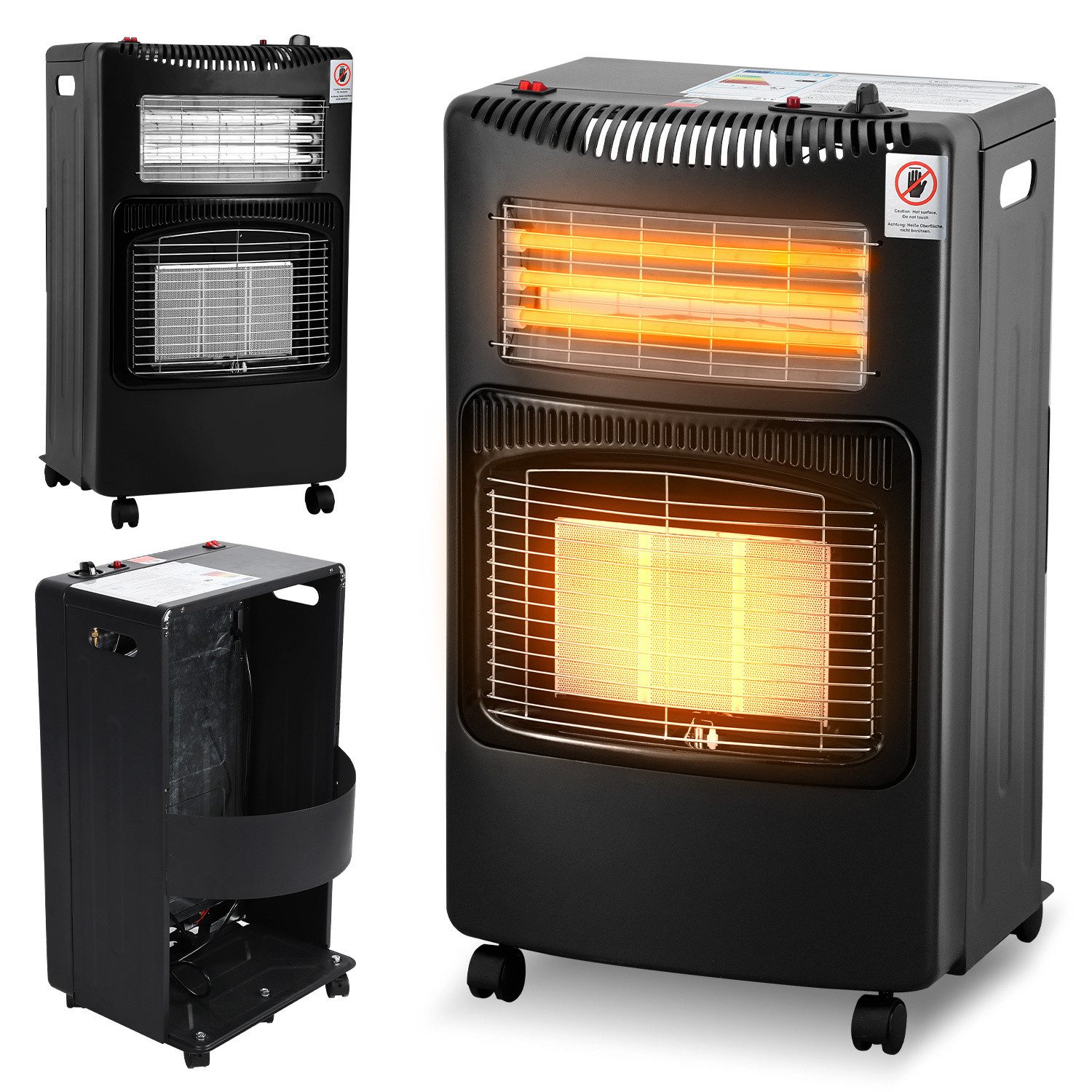 Clanmacy Heizlüfter Gasheizung 4,2KW Gasofen 3 Heizstufen 50cm Gasschlauch günstig online kaufen