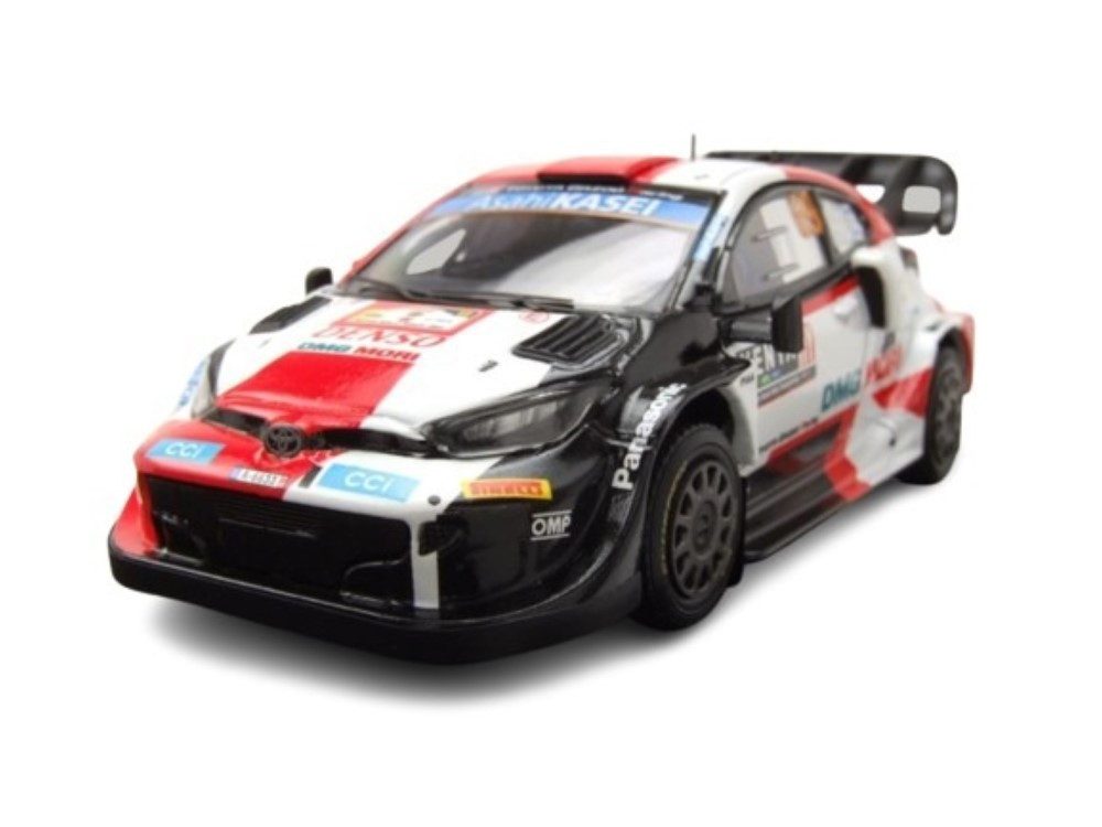 ixo Models Modellauto Toyota GR Yaris #69 Safari Rallye 2022 weiß rot Rovenperä Halttunen, Maßstab 1:43