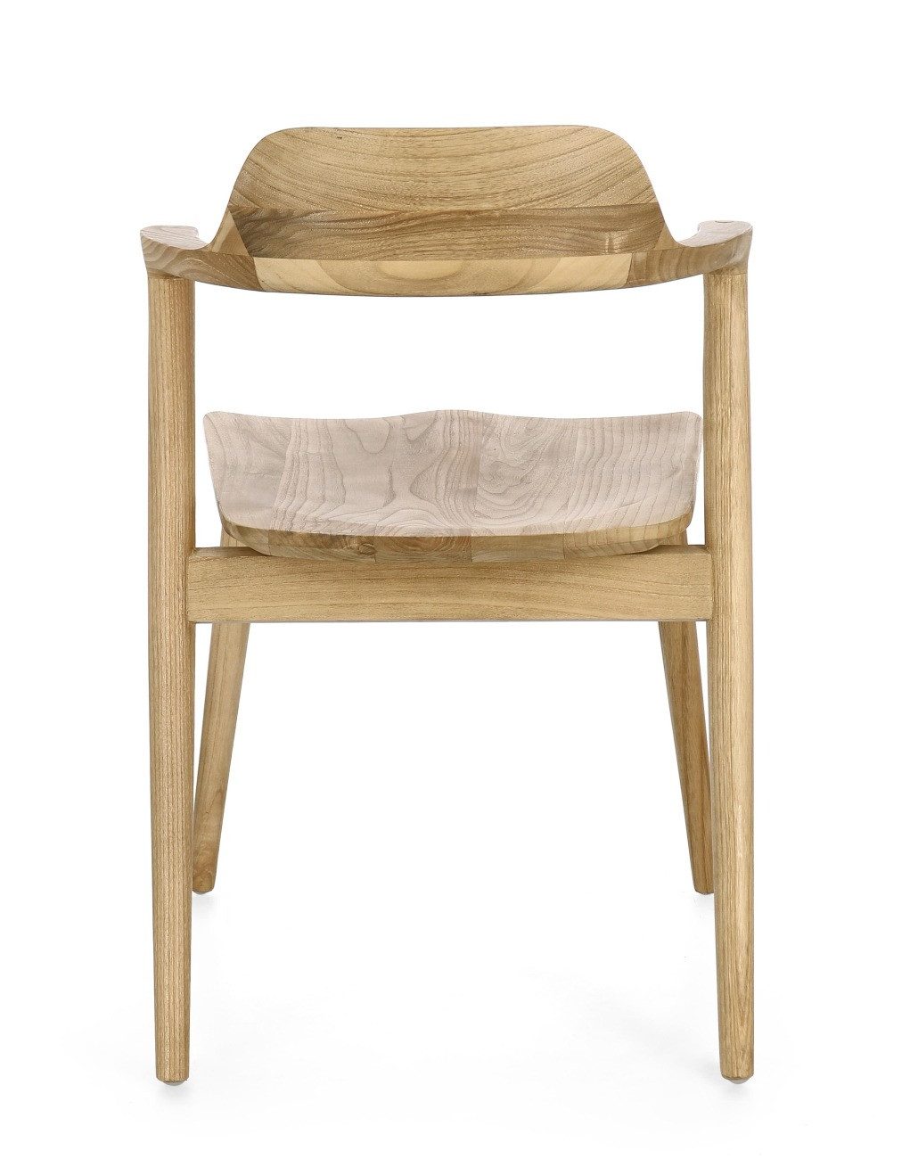 Bizzotto Stuhl Amery aus Sungkai-Holz, Natur, Stapelbar