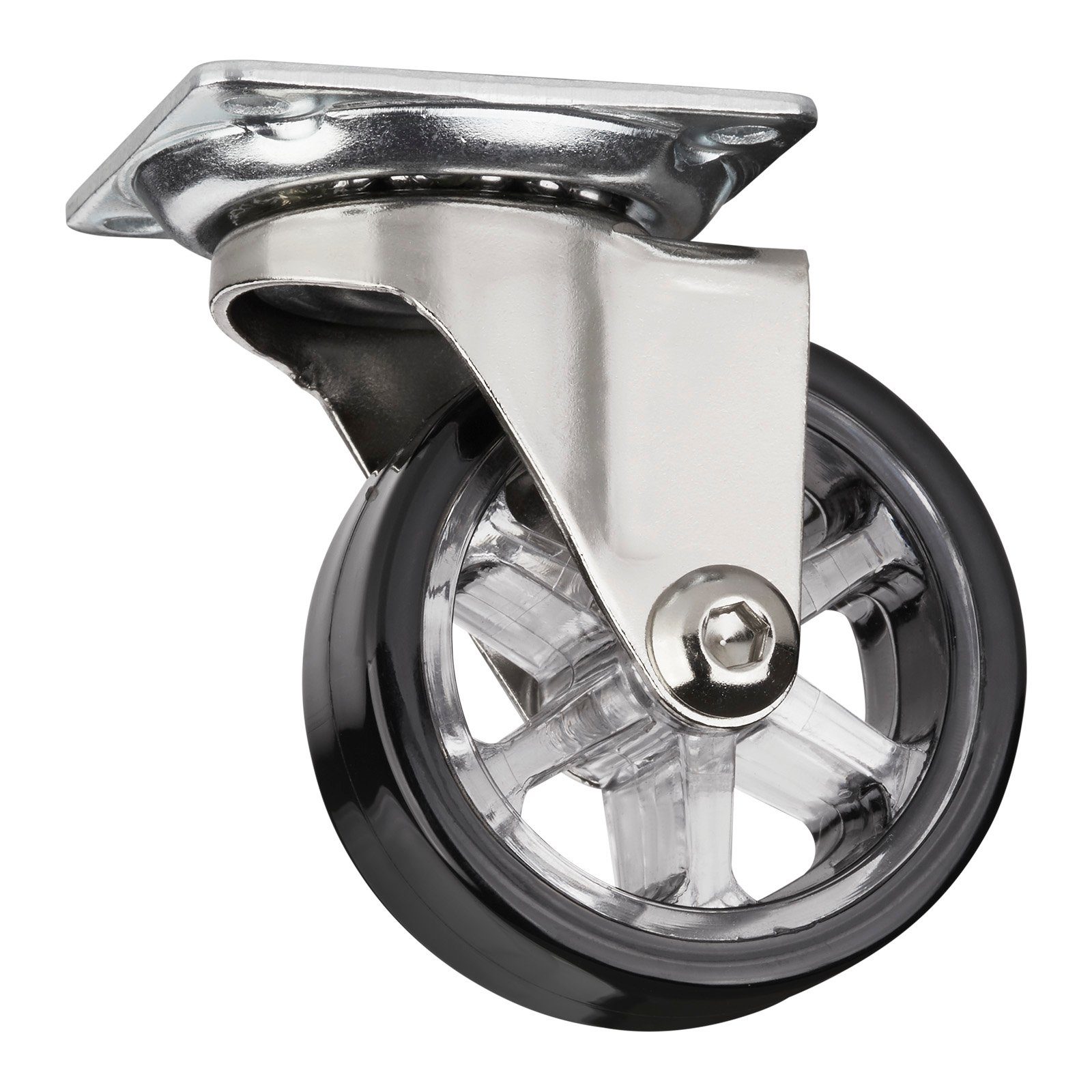 SO-TECH® Möbelrolle RAPID Design Lenkrolle, (1-St), Ø 50 mm schwarz ohne Bremse (Feststeller)