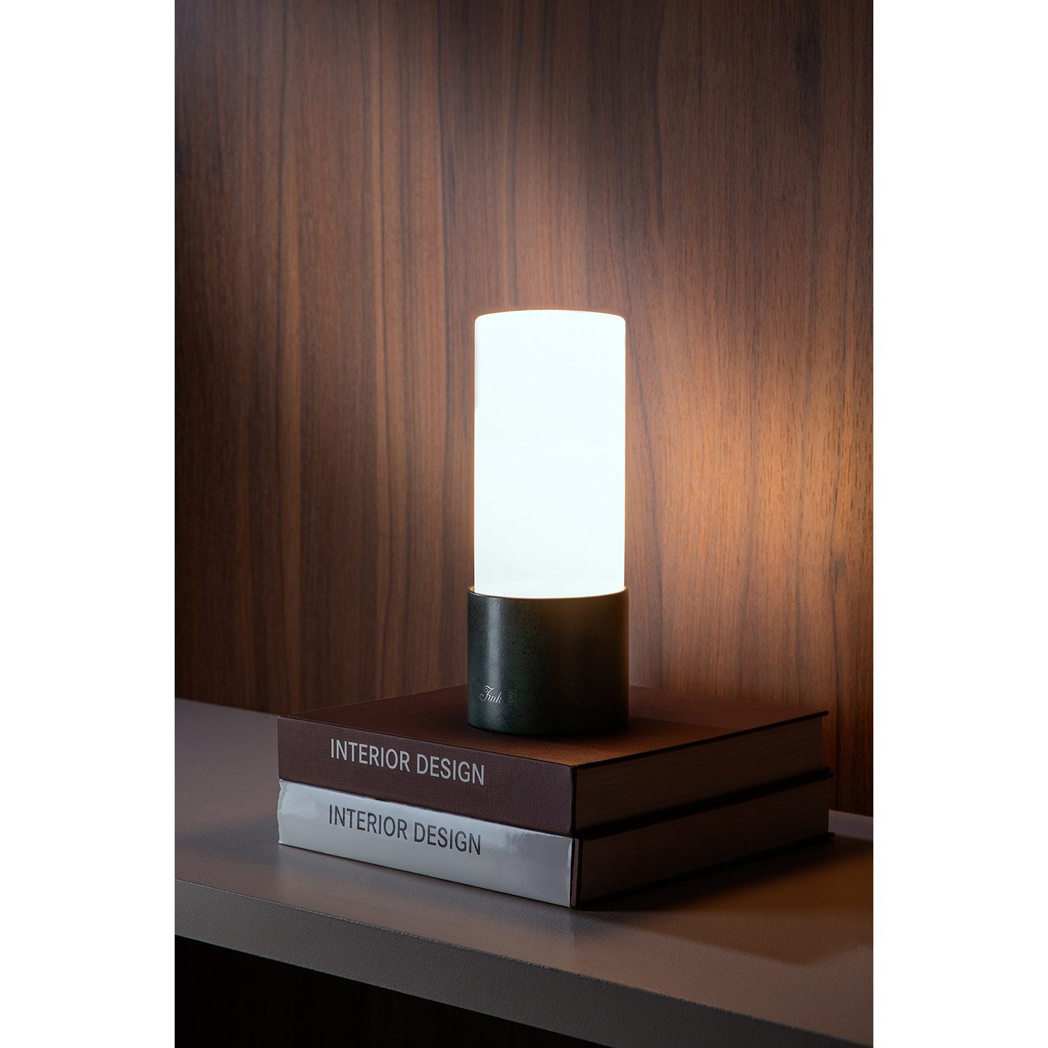 Fink LED Dekolicht LUMIDA LED Leuchte - blau/grün - Eisen/Glas- H.34cm - LED-Lampe, Lichtlaterne LED - Lampenhalter LED - Lichtquelle LED