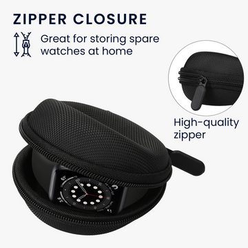kwmobile Smartwatch-Hülle Uhrenbox mit Reißverschluss - Uhren Etui - Box für Smartwatch Uhren, Hartes Reise Case - Universelle Aufbewahrung - Donut Uhrengehäuse