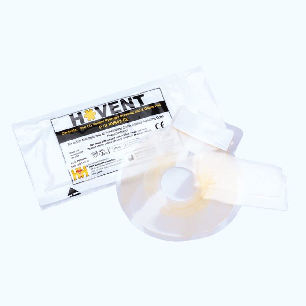H&H Erste-Hilfe-Set H*VENT Chest Seal Twin Pack ventiliert, 2 Stück