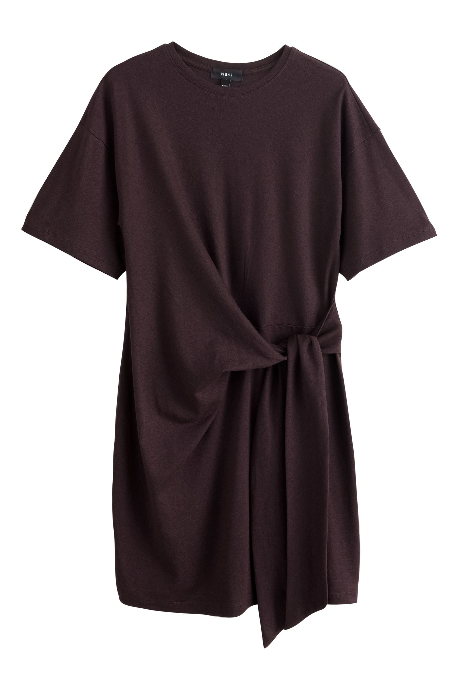 Shirtkleid Mini-T-Shirt-Kleid mit Bindegürtel