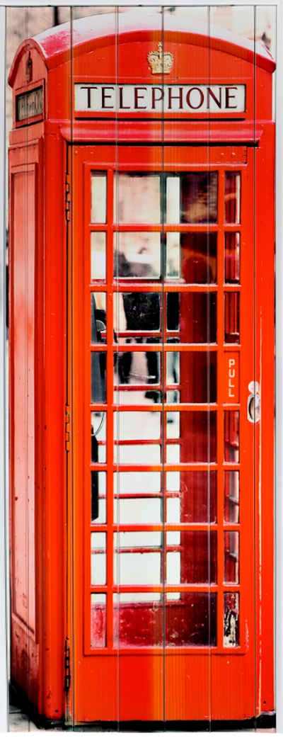 Standom Falttür Schiebetür Tür mit Motiv Telefonzelle Türbreite bis 83 cm H. 203 cm (1 Karton, 1-St., 1 Set), teils vormontiert