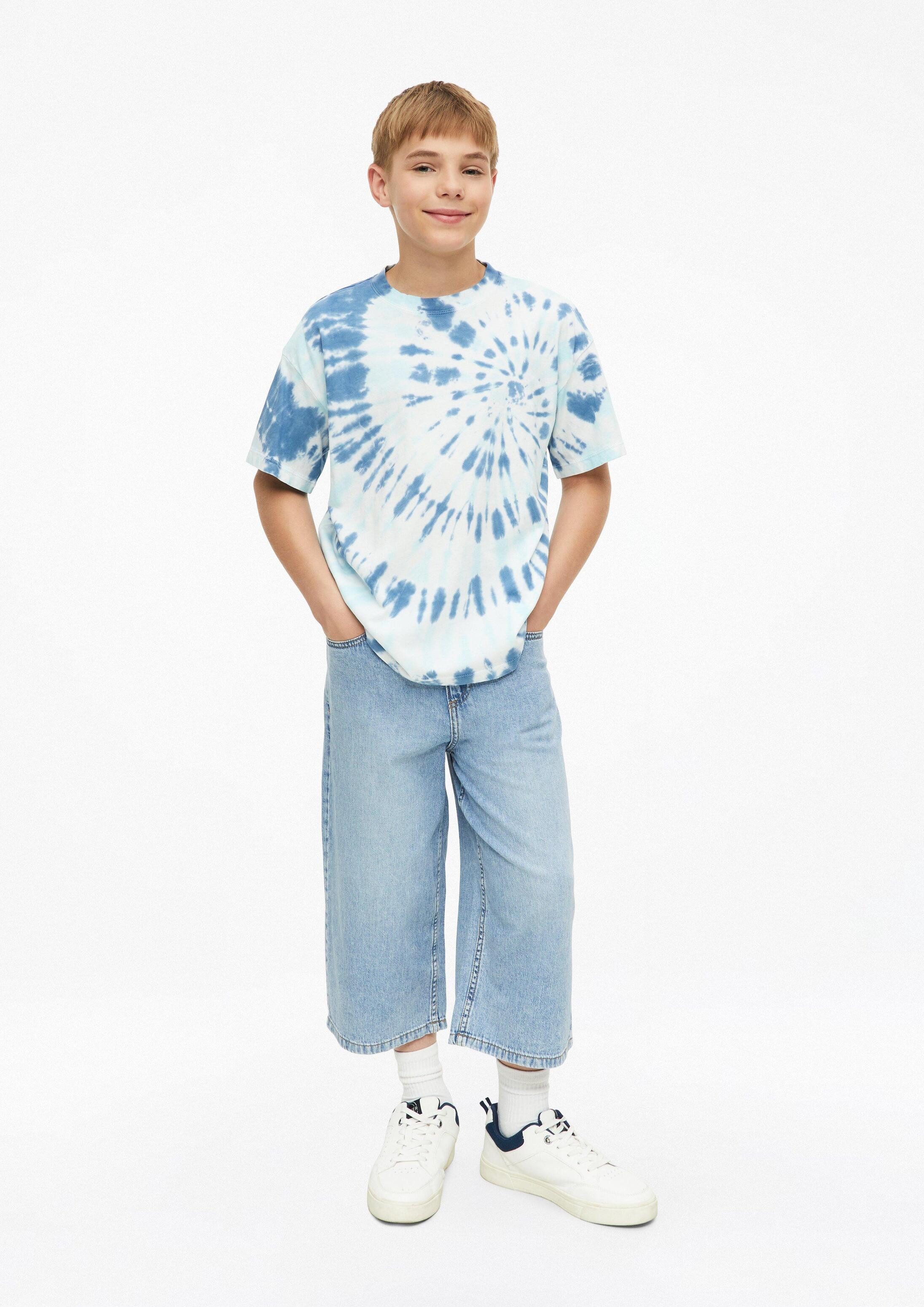 s.Oliver Kurzarmshirt T-Shirt Oversize T-Shirt mit Batikeffekt