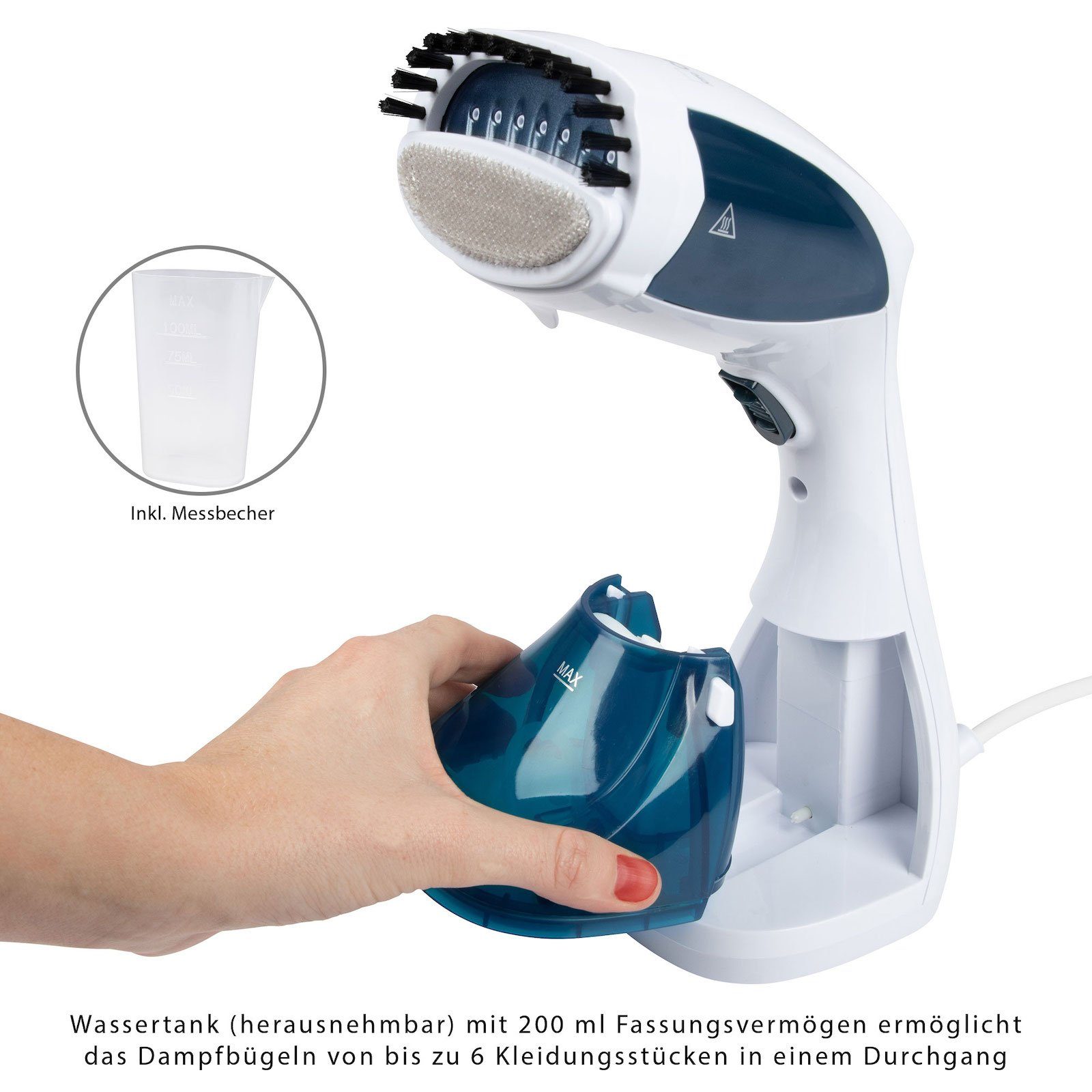 CLATRONIC Dampfbügeleisen CLATRONIC Dampfbürste Dampfbügeln Keramik vertikal horizontal DB 3717