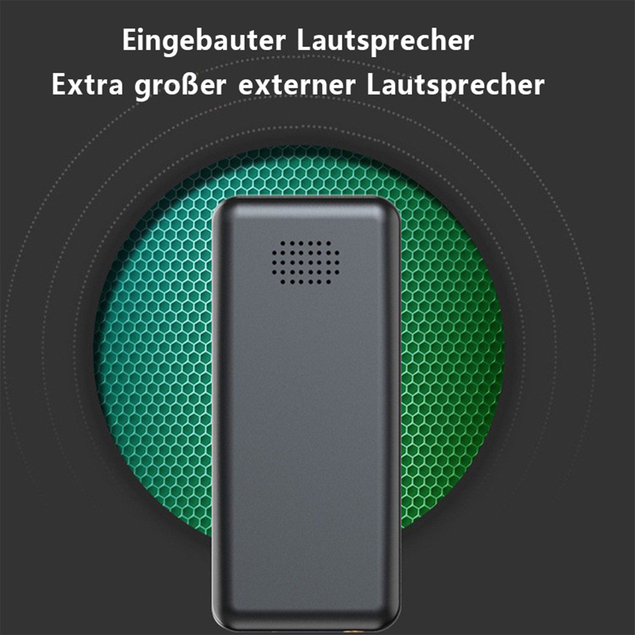 KINSI Bluetooth MP3/MP4 Player 1,8" Display, Tragbarer Musikplayer MP4-Player (16 GB, mit Aufnahme, Wecker, E-Book & individuellem Kreuzdesign)