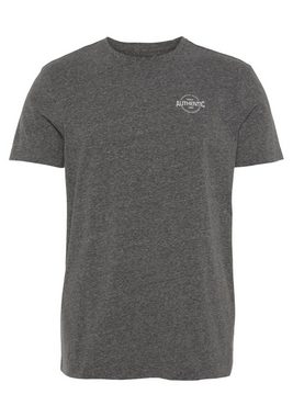 AJC T-Shirt in besonderer Melange Optik und mit Logo Print