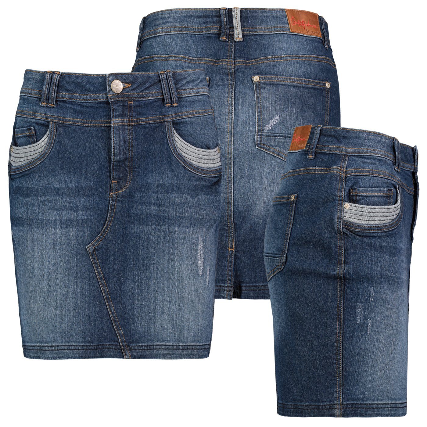 SUBLEVEL Jeansrock Damen Jeans rock Rock günstig online kaufen