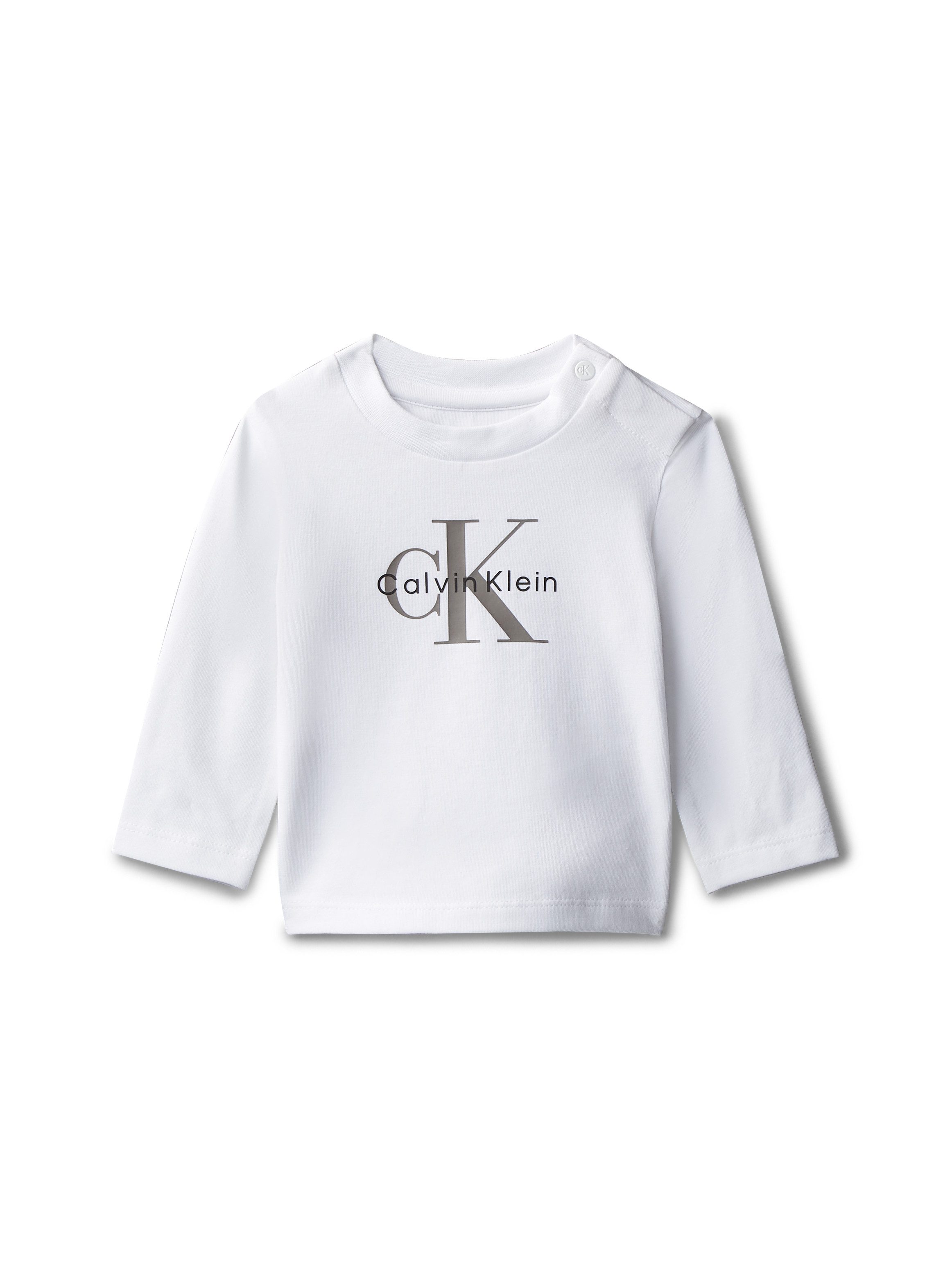 Calvin Klein Jeans Langarmshirt für Babys bis 2 Jahre, Logo-Druck
