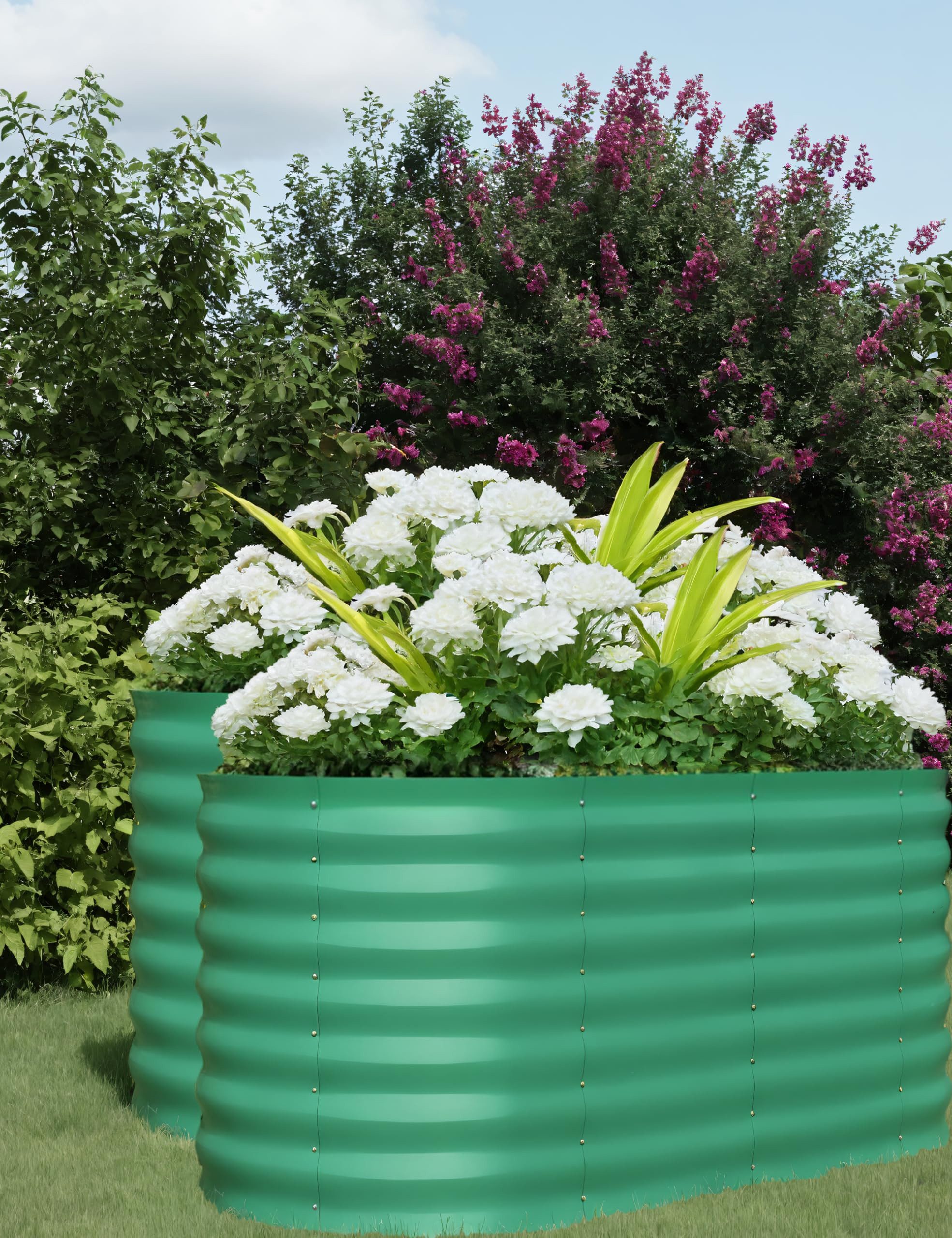 GarveeMore Hochbeet 2-teiliges Hochbeet Pflanzenkasten Gartenbeet aus Metall