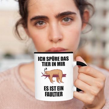 Trendation Tasse Trendation - Lustige Tasse mit Spruch Mitarbeiter Faultier Geschenk Arbeitskollege Männer Frauen