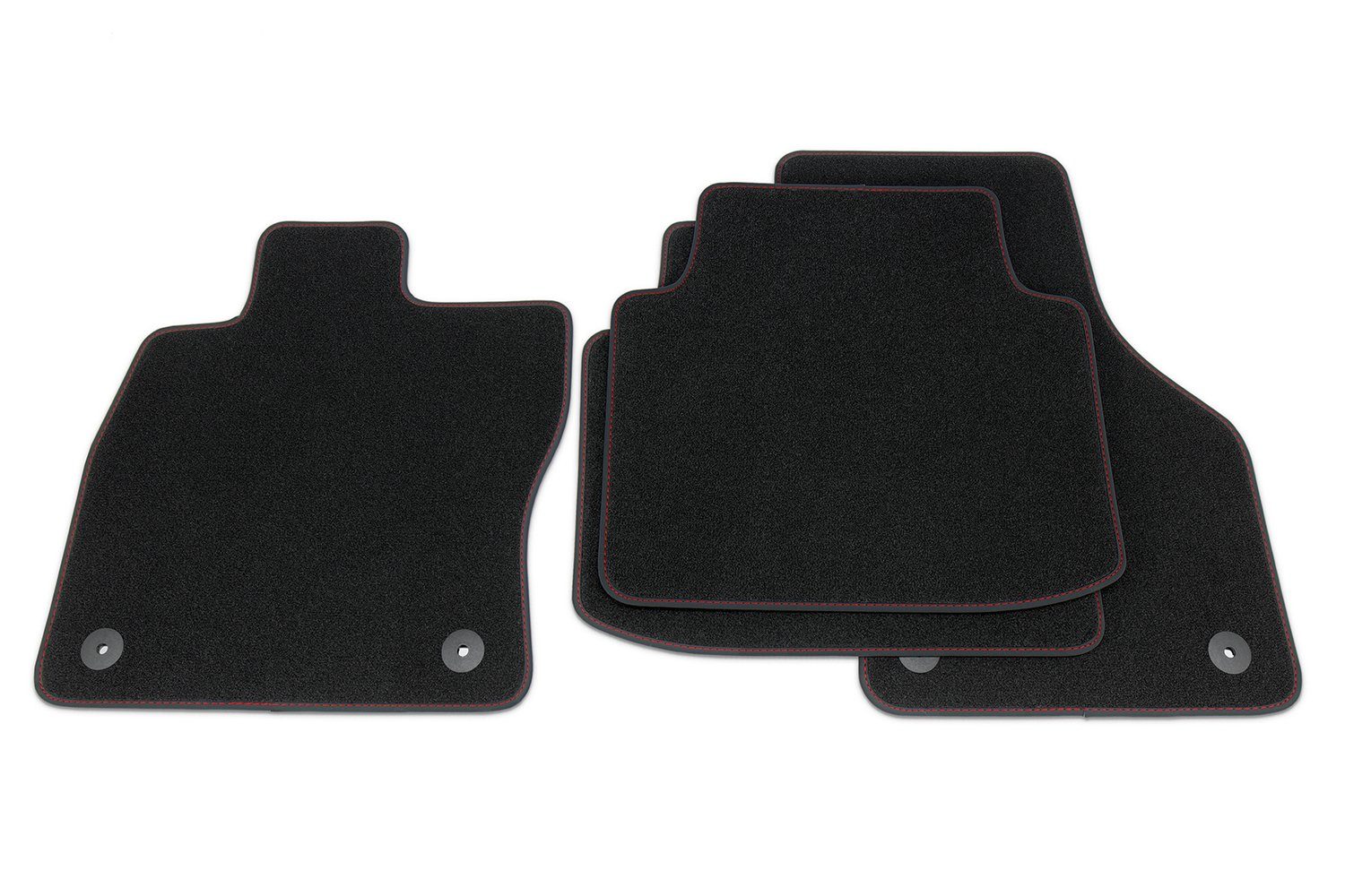 Skoda Set Superb 3 teileplus24 Velours mit Auto-Fußmatten kompatibel 2015- Fußmatten 105