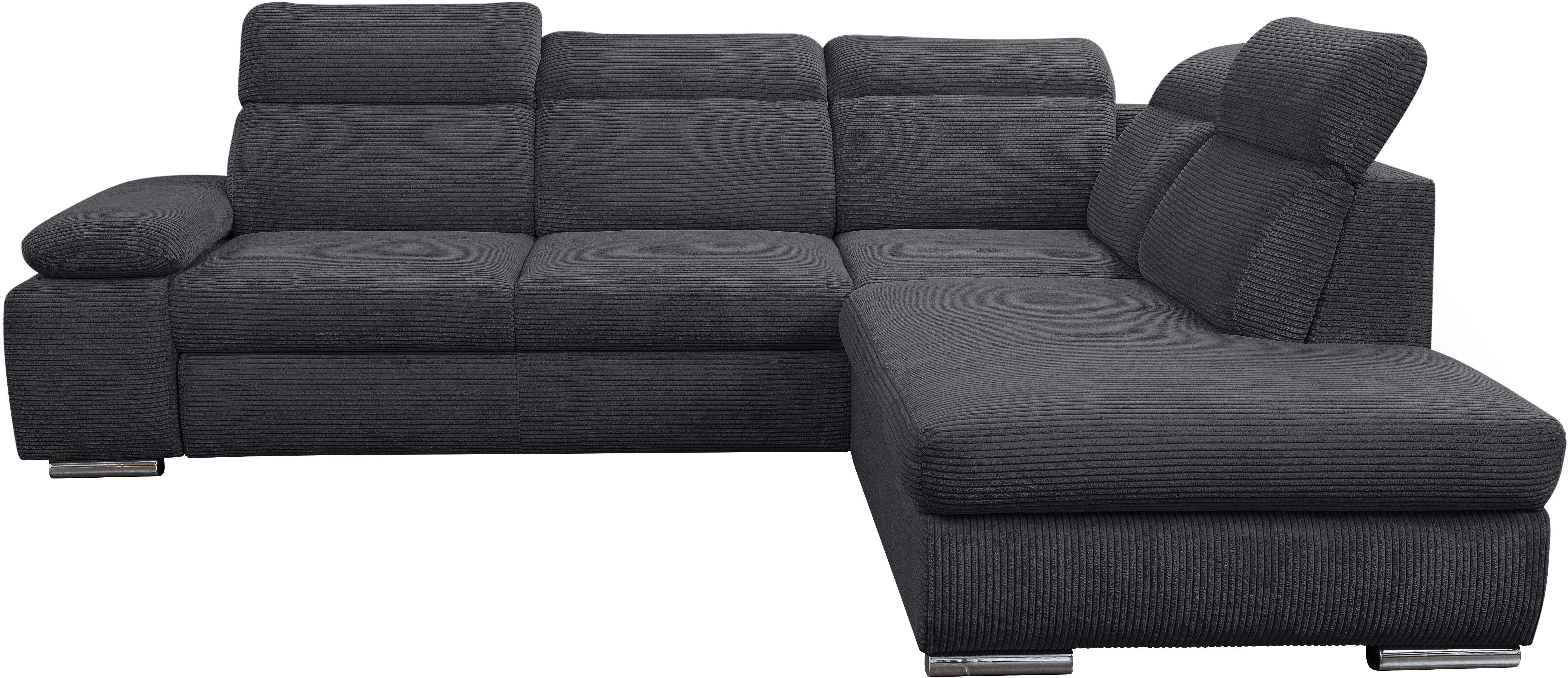 WERK2 Ecksofa Alicante Cord, inkl. Bettfunktion & Bettkasten, Breite 280cm, günstig online kaufen