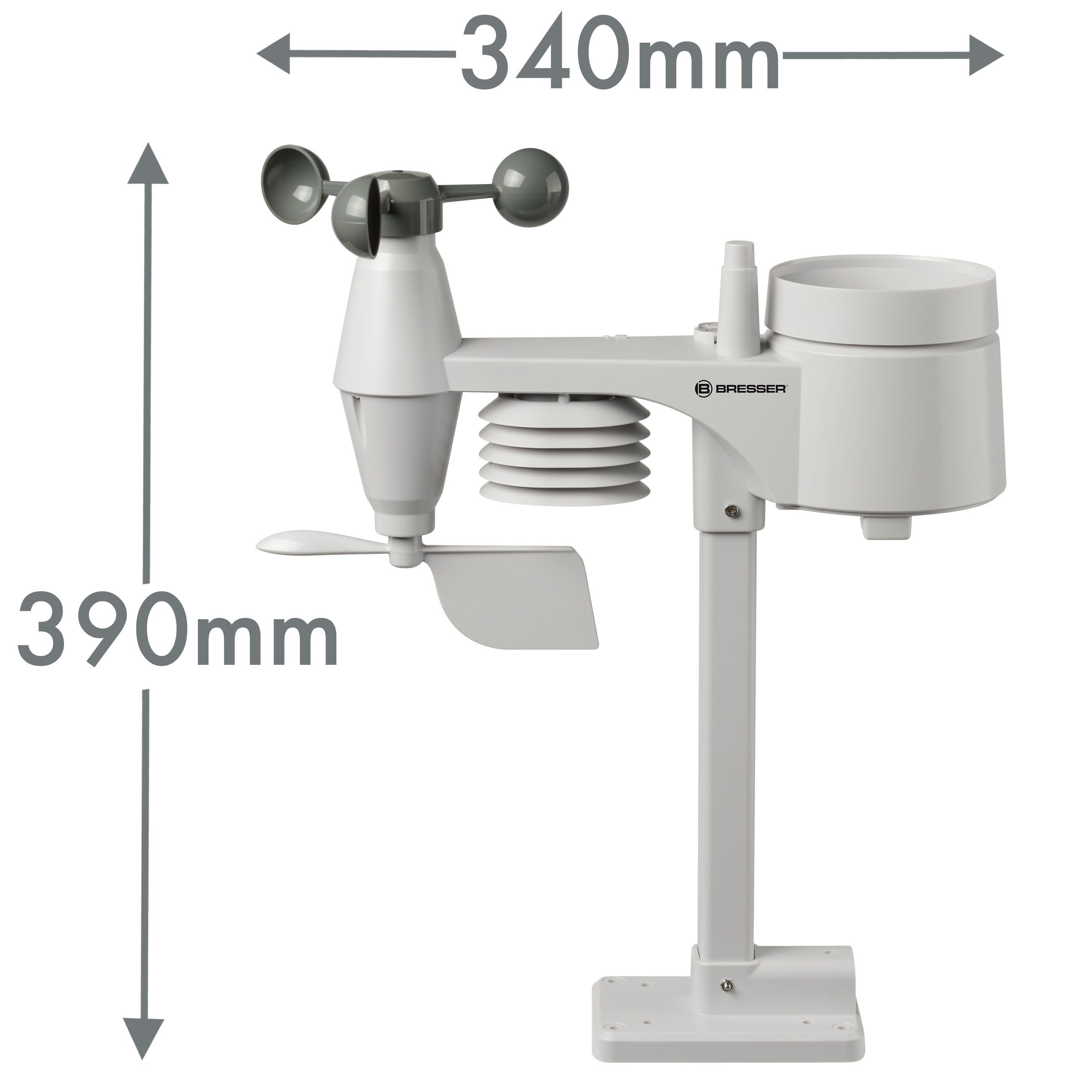 BRESSER 256-Farb Profi-Wetter Center 5-in-1 schwarz Wetterstation