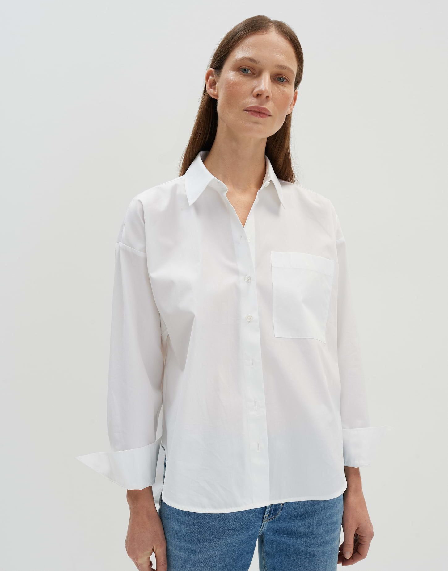 someday Langarmbluse Hemdbluse ZAMILLA Loose aus Baumwollpoppelin günstig online kaufen