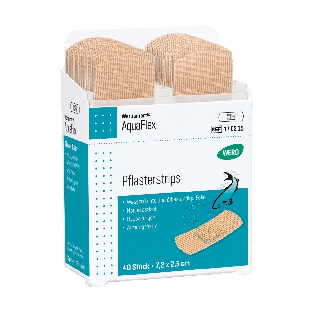 Werosmart® Wundpflaster Werosmart® AquaFlex Pflasterstrips (Einsatz, 40 St), Pflasterstrips