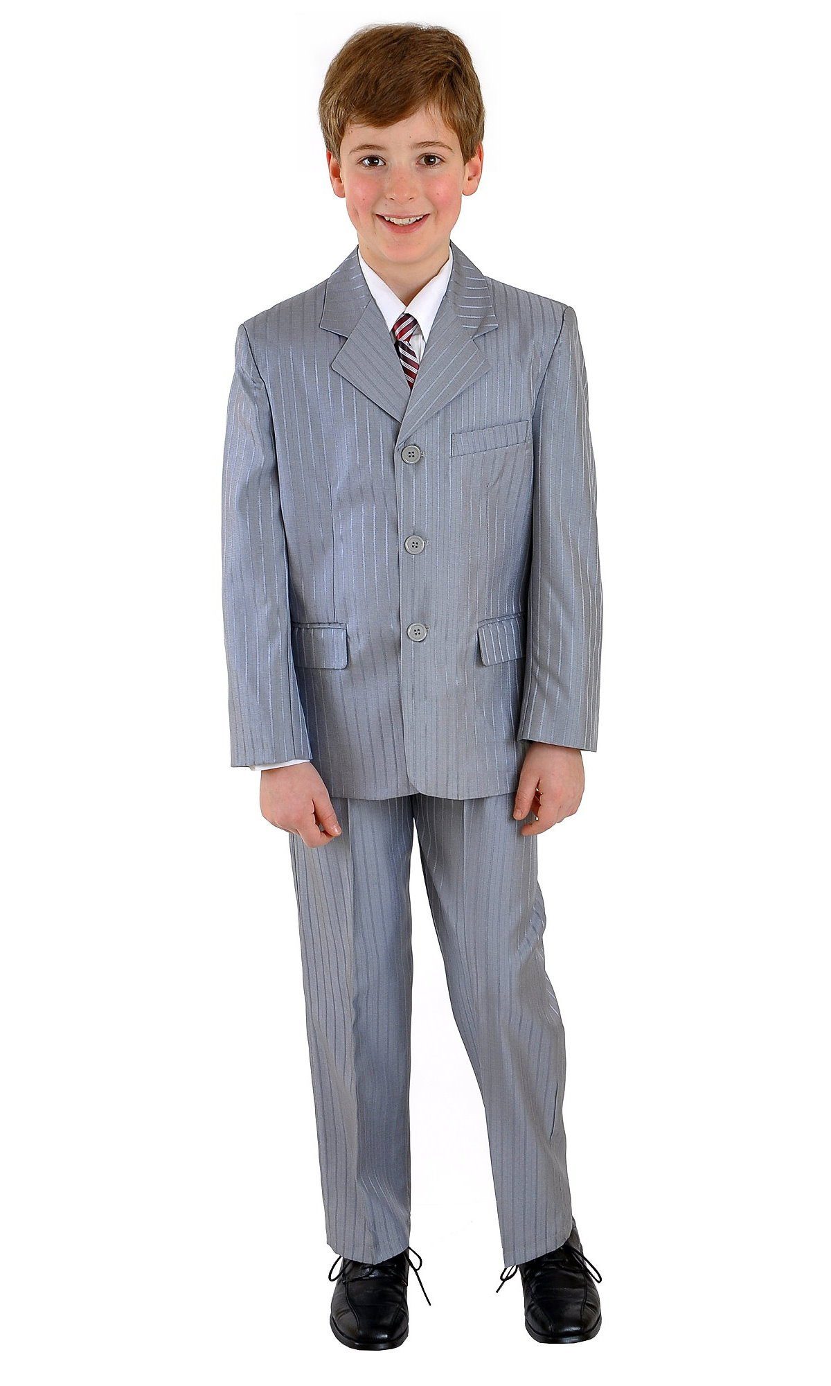 Family Trends Anzug Kombination Set 5 Teilig Sakko Hemd Krawatte Weste  Hose, 5-teilige Anzug-Kombination für Jungen von family-trends