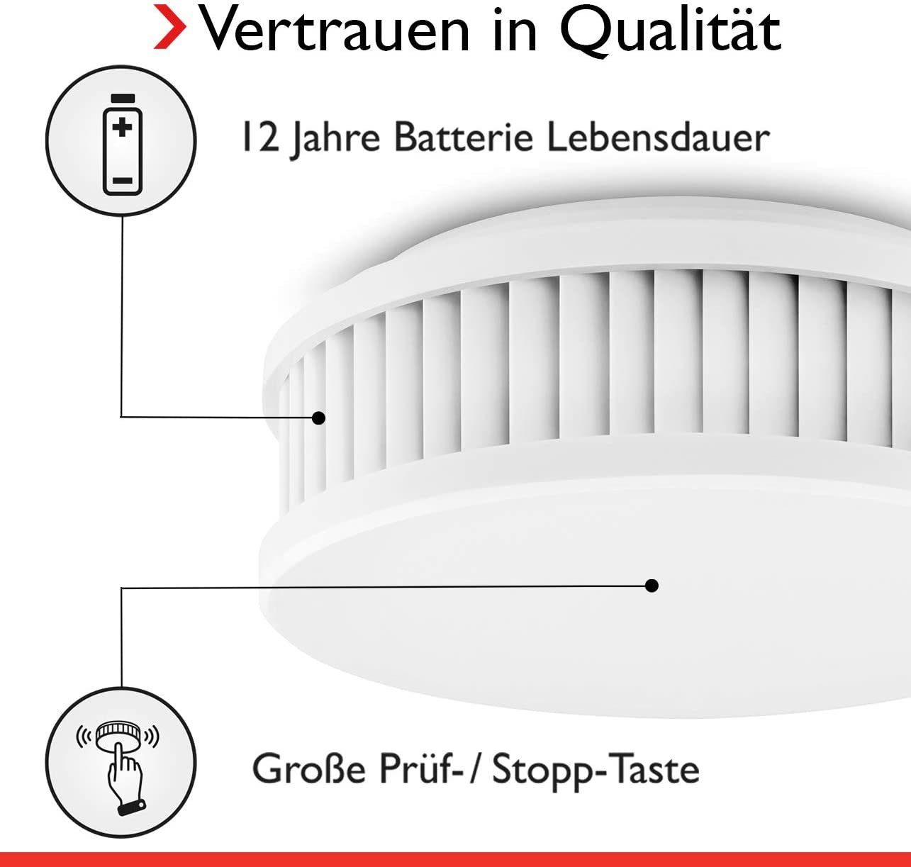 Pyrexx Pyrexx PX-1 V3-Q inkl. Magnetklebepad Rauchmelder (12-Jahres Batterie)