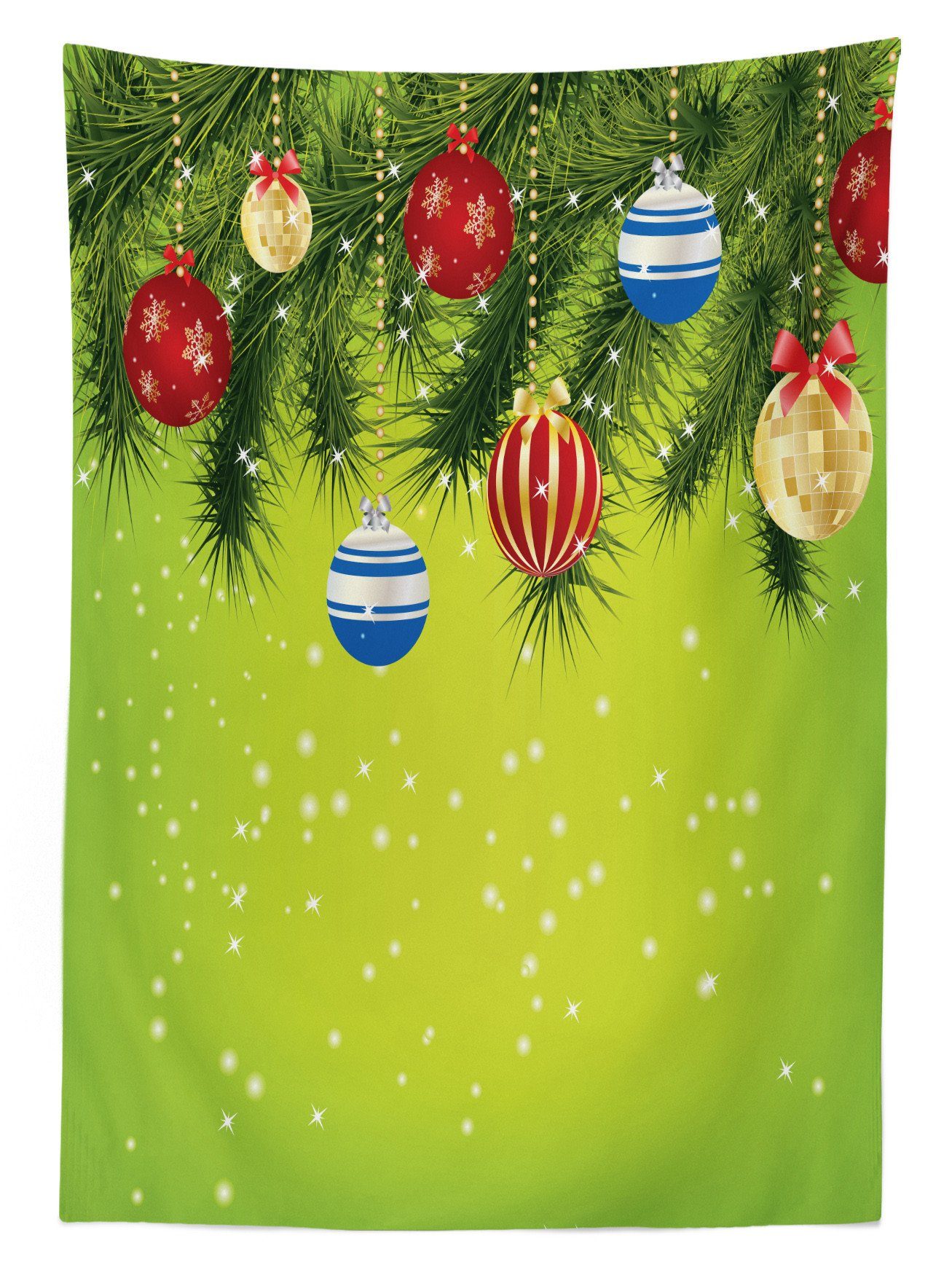 Weihnachten Bereich Für Abakuhaus Farbfest den Klare Außen Tischdecke Waschbar Farben, geeignet Verzierungen Hängende